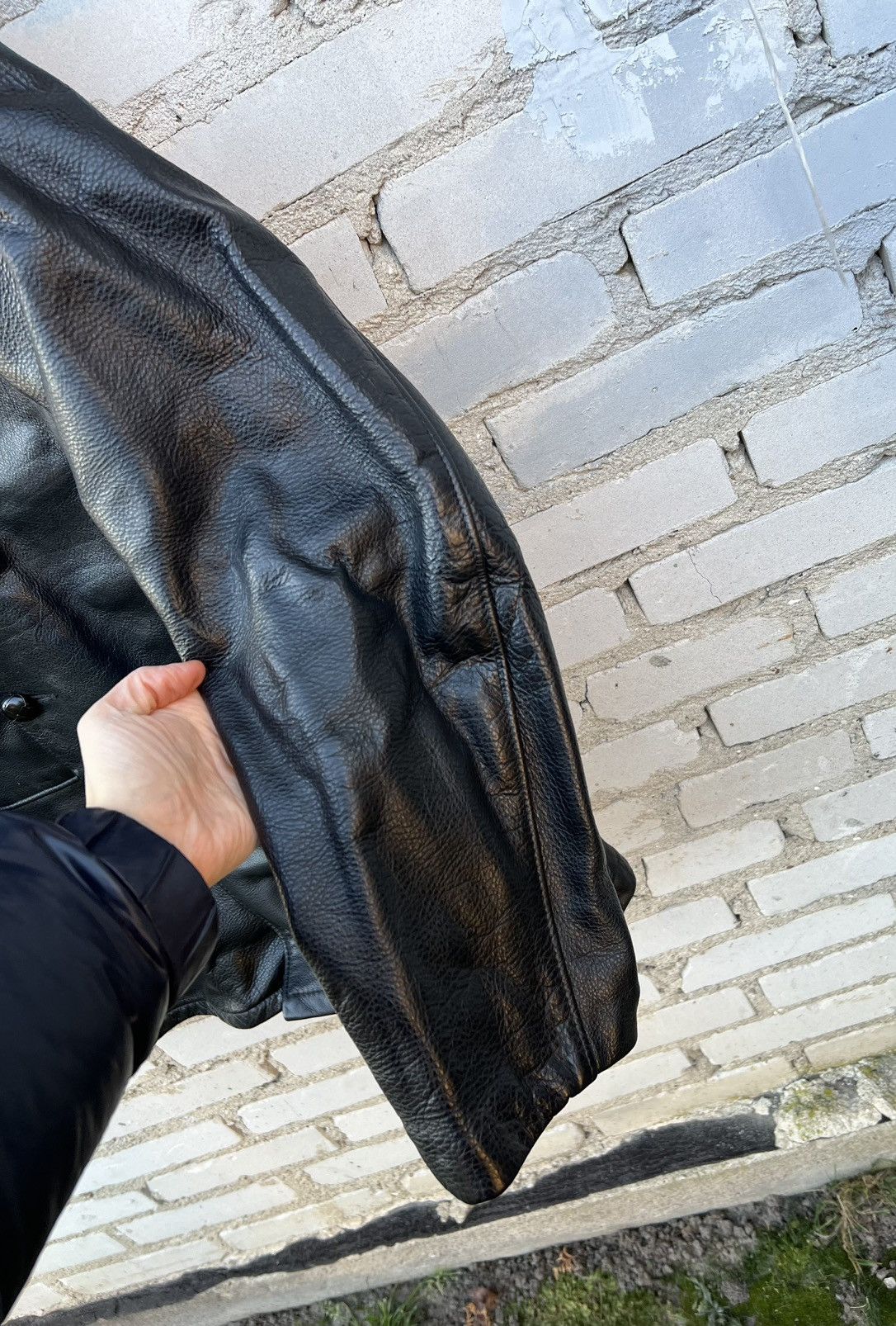 Schott Heavy Leather Jacket Schott NYC USA Vintage Heavy Leather Size US XL / EU 56 / 4 - 4 Thumbnail