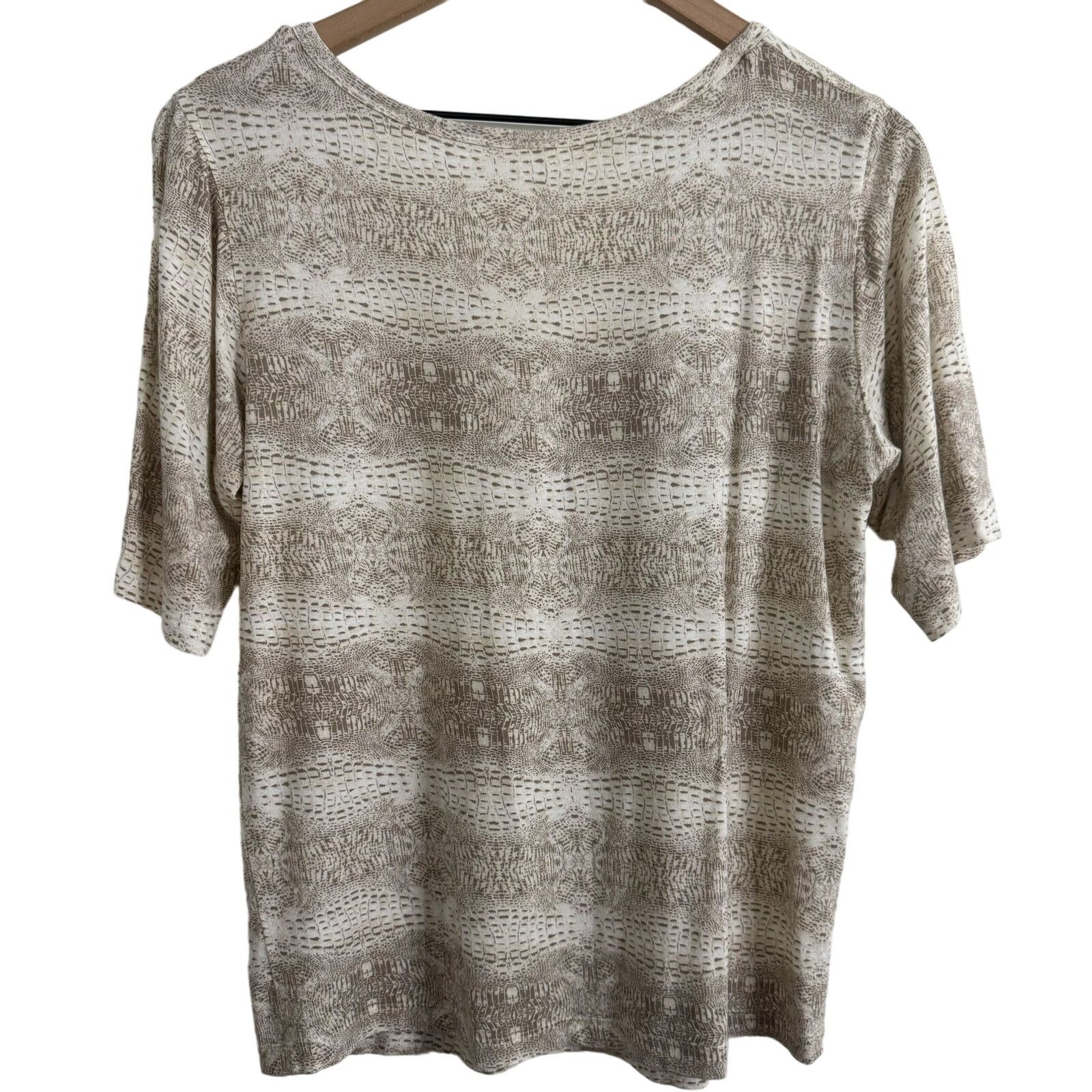Other Kate Quinn Women’s Relaxed Lounge Henley Tee Neutral Croc XS Size XS / US 0-2 / IT 36-38 - 4 Thumbnail