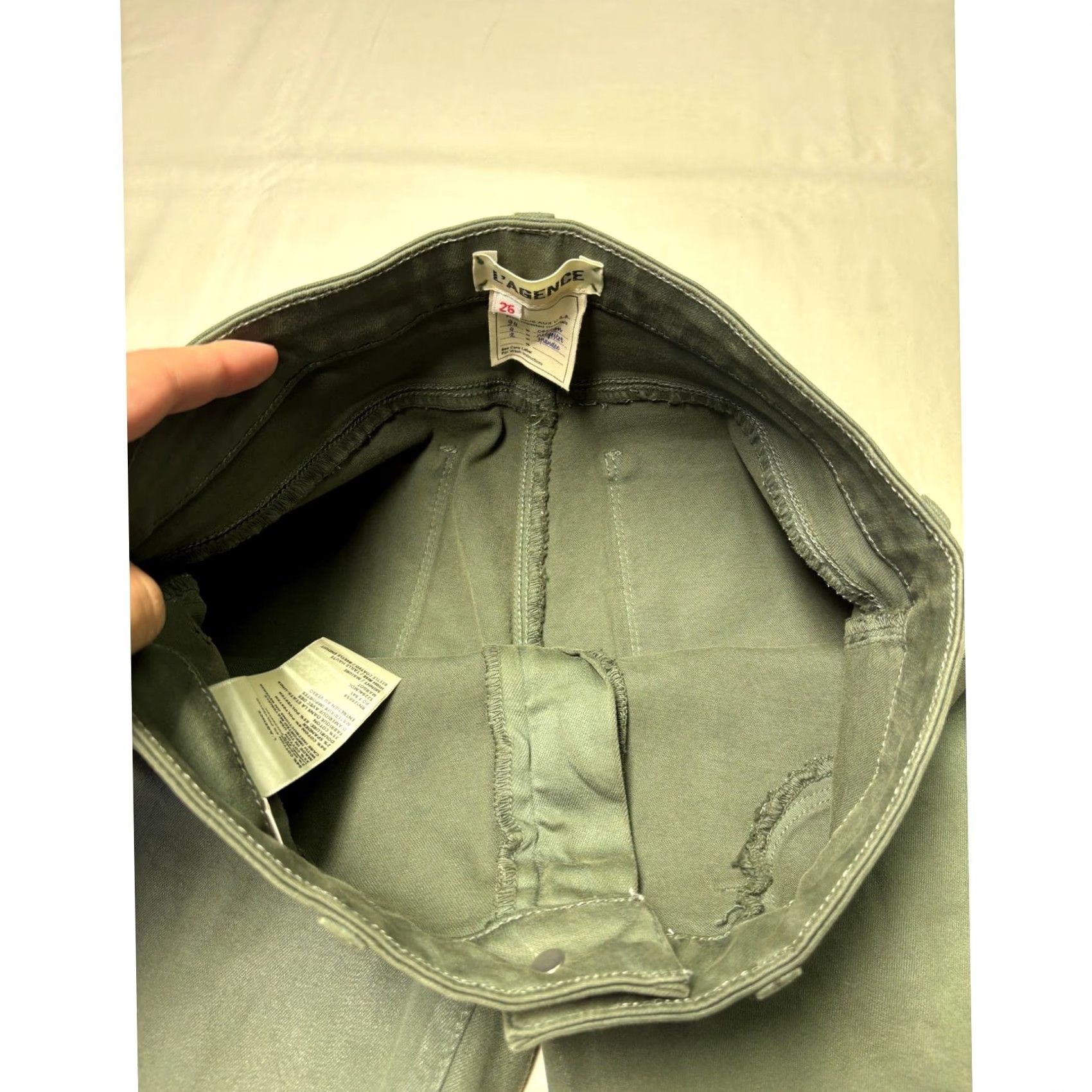 L'AGENCE VINTAGE L'AGENCE Margot High Rise Skinny Jeans Beetle Coated Olive Green Size 26X26 Size 26" / US 2 / IT 38 - 4 Thumbnail