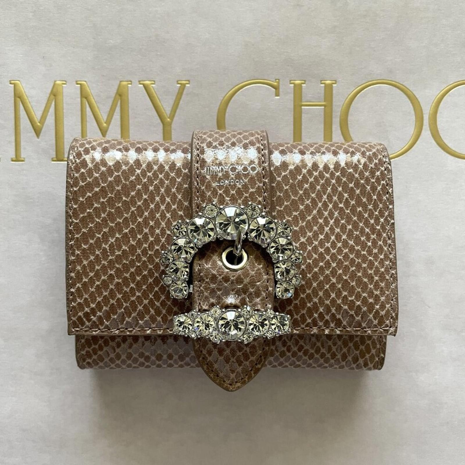 Jimmy Choo Jimmy Choo Cheri CZ Jewel Card Holder S Trifold Wallet Size ONE SIZE - 1 Thumbnail