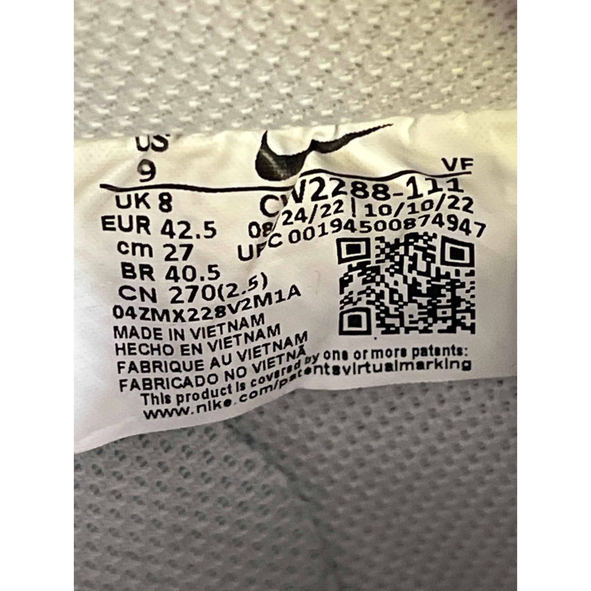 Nike Nike Air Force 1 Mens White Low Top Sneakers Size 9 SKU 6588 Size US 9 / EU 42 - 8 Thumbnail