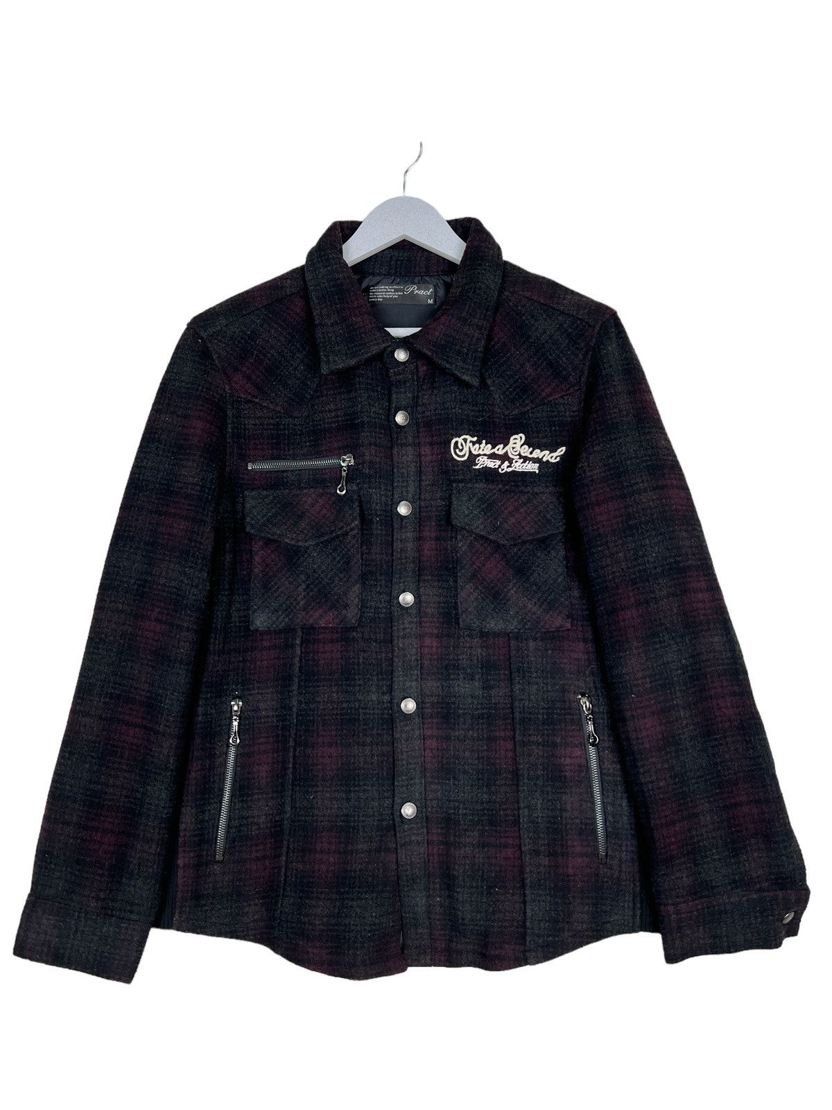 Japanese Brand 🔥 PRACT PLAID WOOL JACKET Size US M / EU 48-50 / 2 - 2 Thumbnail