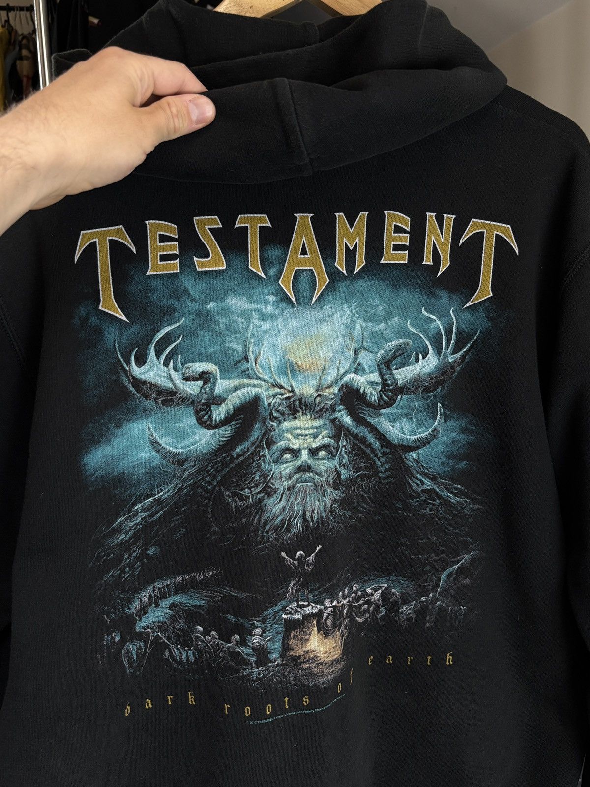 Band Tees Testament Vintage Band Zip Hoodie Dark Roots Of Earth Size US XL / EU 56 / 4 - 4 Thumbnail