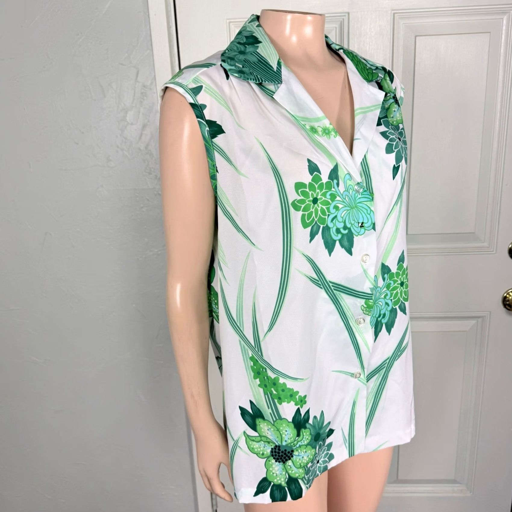 Vintage VINTAGE Greencastle Floral Polyester Button 70s Shirt Top 16 hawaiian Women's W1 Size XL / US 12-14 / IT 48-50 - 5 Thumbnail