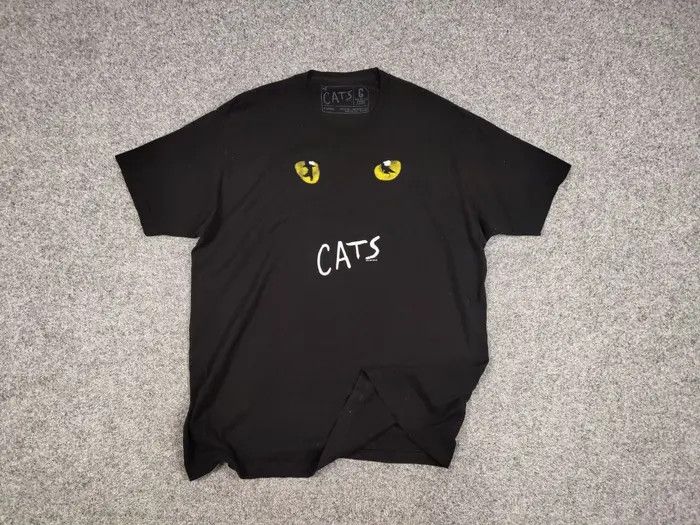 Vintage Vintage Eyes Cats Musical 1981 Black Basic T Shirt Size US XL / EU 56 / 4 - 4 Thumbnail