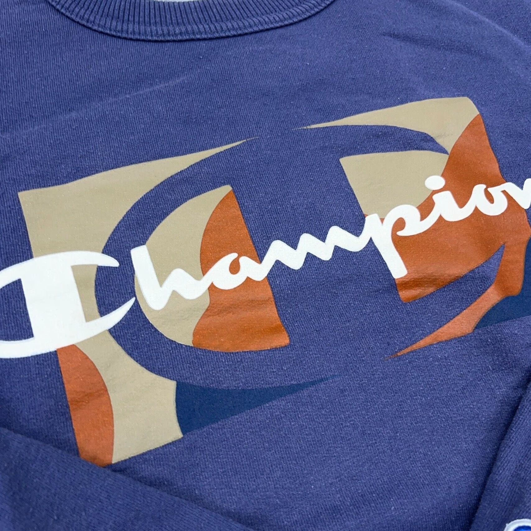 Champion Champion Sweatshirt Men Small Blue Crew Neck Logo Spell Out Retro Sport Size US S / EU 44-46 / 1 - 3 Thumbnail