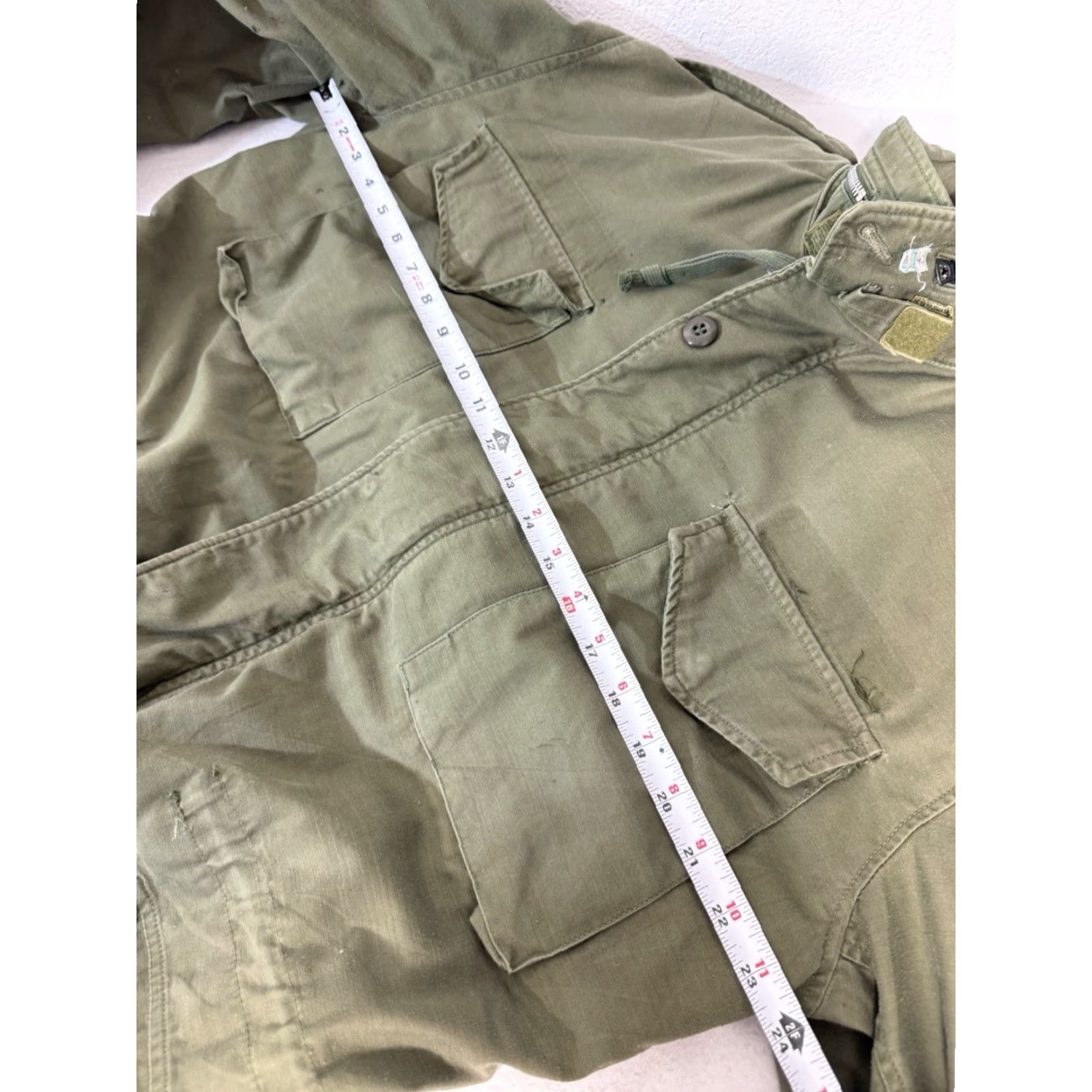 Olive VINTAGE OG 107 M65 Olive Green Cold Weather Coat Army Military Mens Medium Long Size US M / EU 48-50 / 2 - 4 Thumbnail