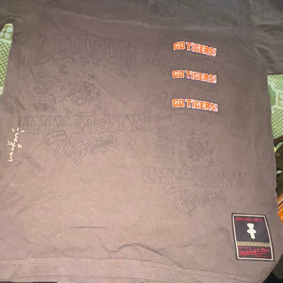 Mitchell & Ness Cactus Jack Travis Scott Mitchell Ness Clemson Uni Tee Sz M Size US M / EU 48-50 / 2 - 5 Thumbnail