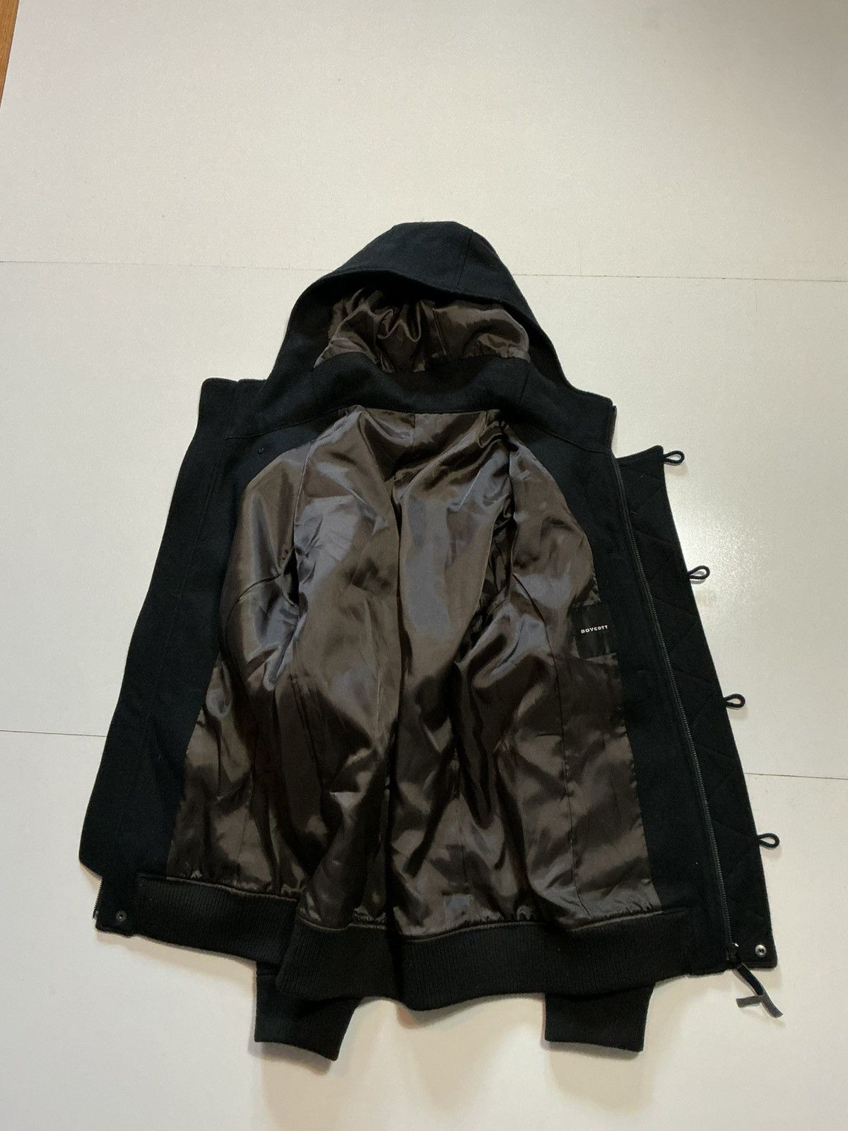 Boycott Boycott Japan Black Wool Military Zip Hooded Duffle Jacket Size US S / EU 44-46 / 1 - 3 Thumbnail