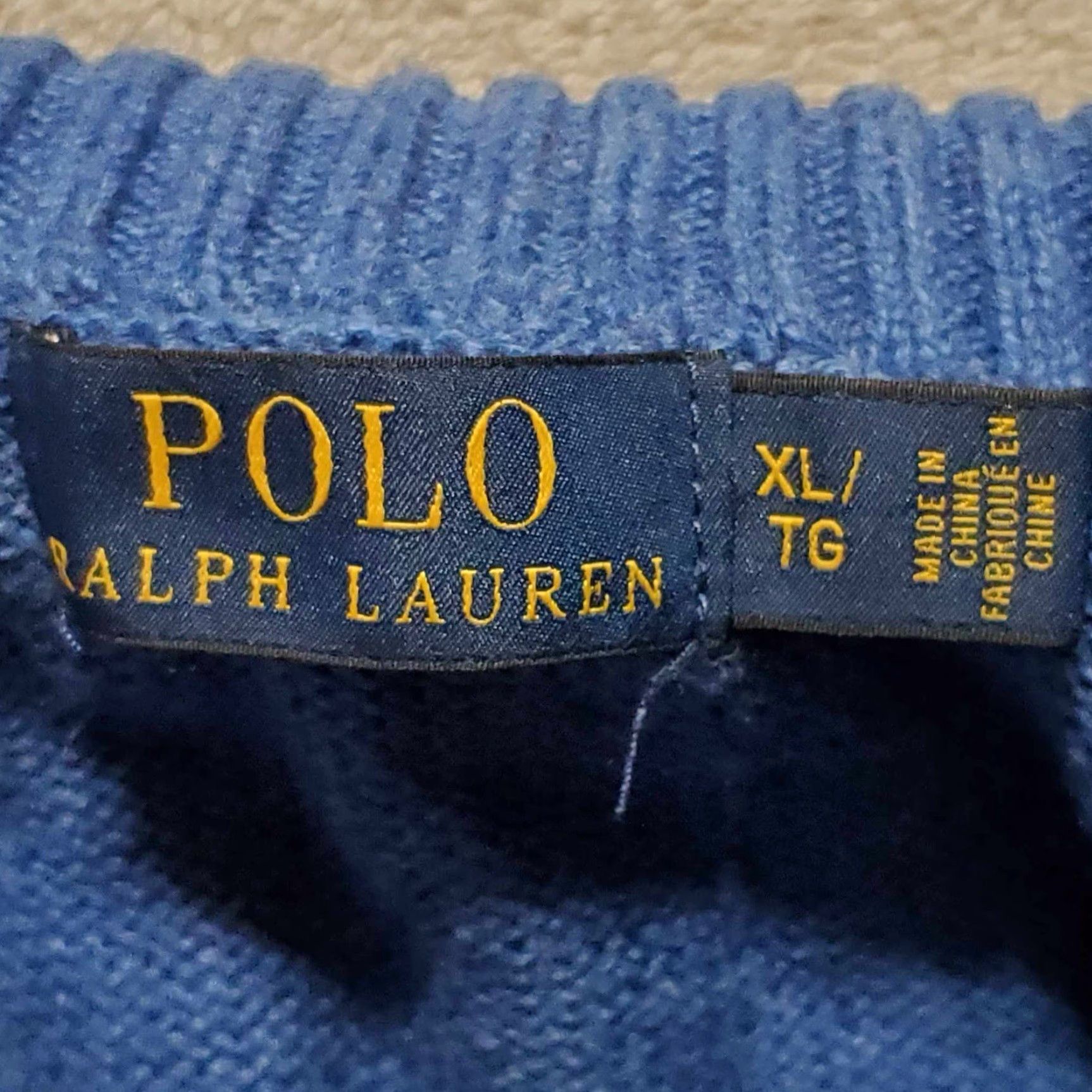 Ralph Lauren Polo Ralph Lauren Womens XL Tall Knit Sweater Henley Blue Pullover Buttons Size XL / US 12-14 / IT 48-50 - 3 Thumbnail