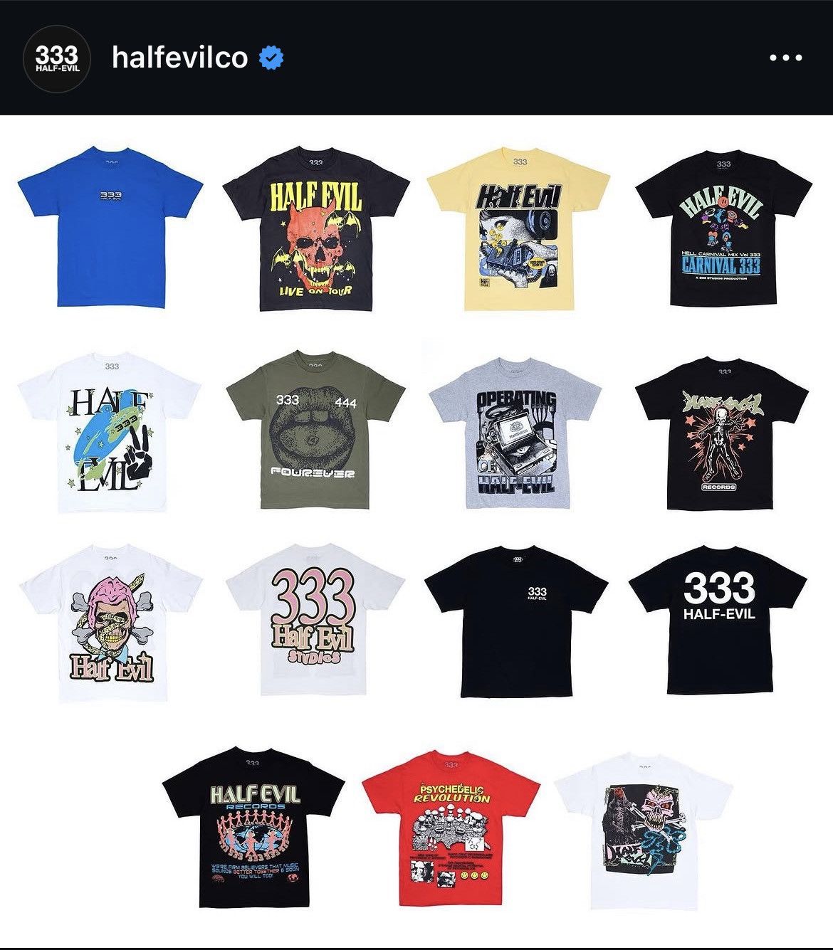 Half Evil Half Evil Live on Tour Tee Size US L / EU 52-54 / 3 - 4 Thumbnail