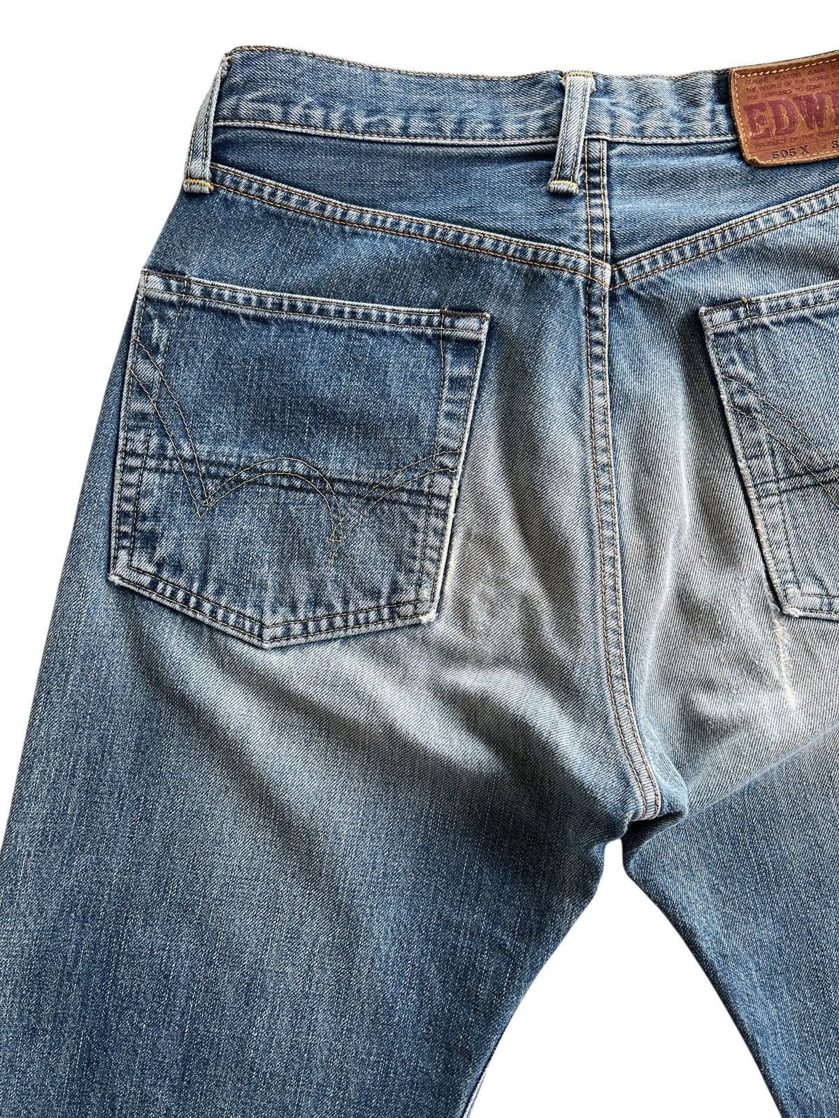 Vintage Vintage Edwin 505x Distressed Selvedge Denim Size US 28 / EU 44 - 7 Thumbnail
