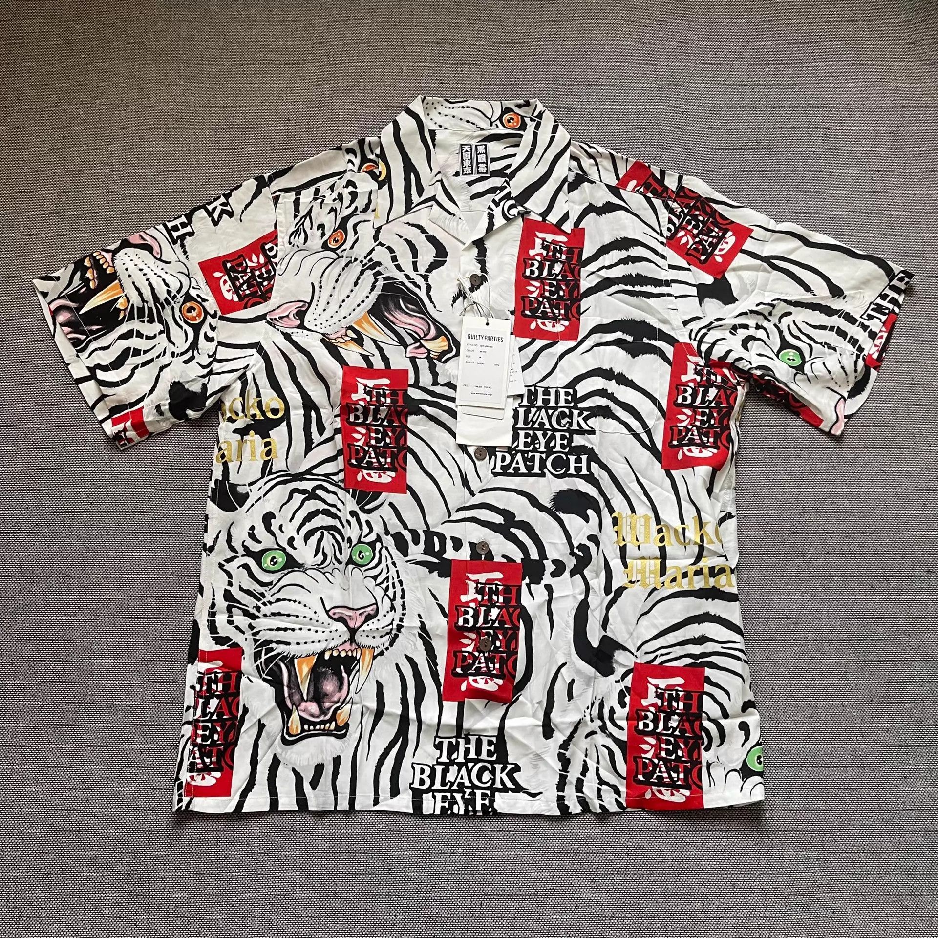 Wacko Maria Wacko Maria x TL x TBEP White Tiger Hawaiian Shirt Size US M / EU 48-50 / 2 - 1 Thumbnail
