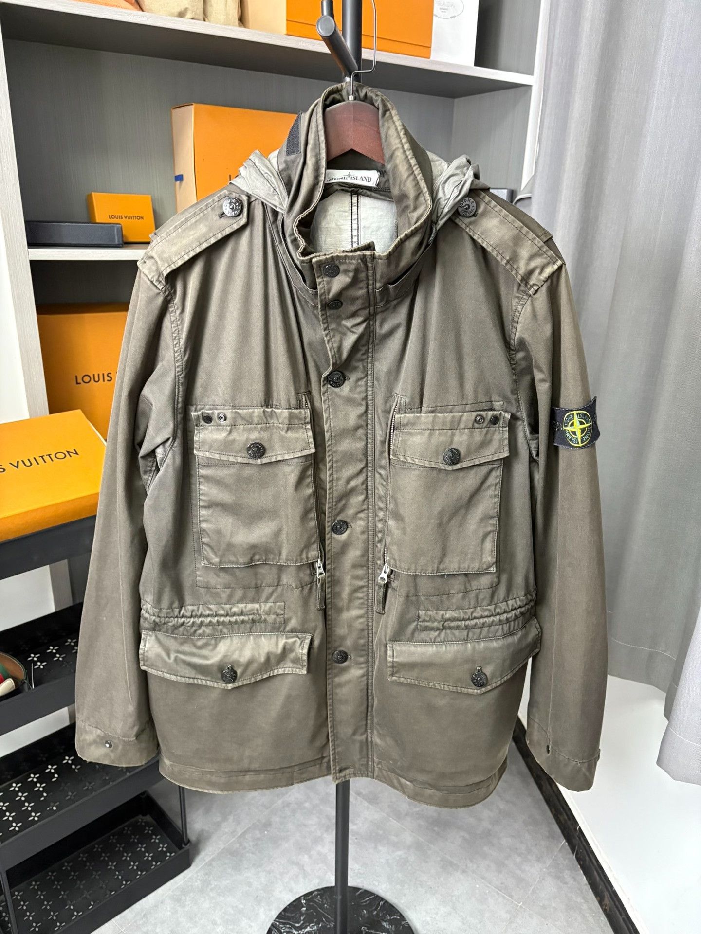 Stone Island Stone Island Washed Gray Light Jacket XL Men Size US XL / EU 56 / 4 - 1 Thumbnail