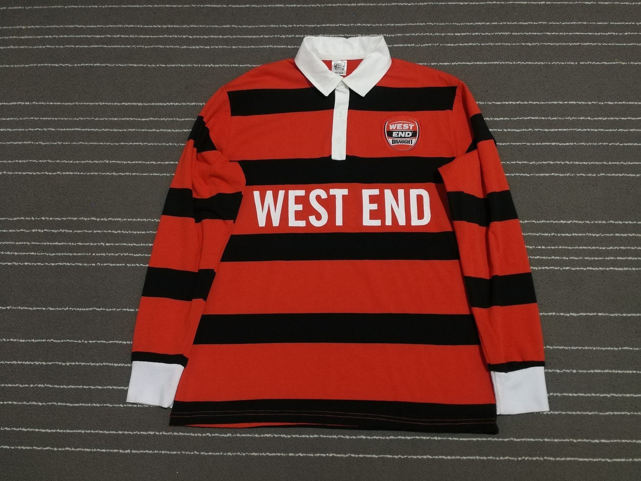 Japanese Brand West End Draught rugby LS polo tee M 1779 Size US M / EU 48-50 / 2 - 1 Thumbnail
