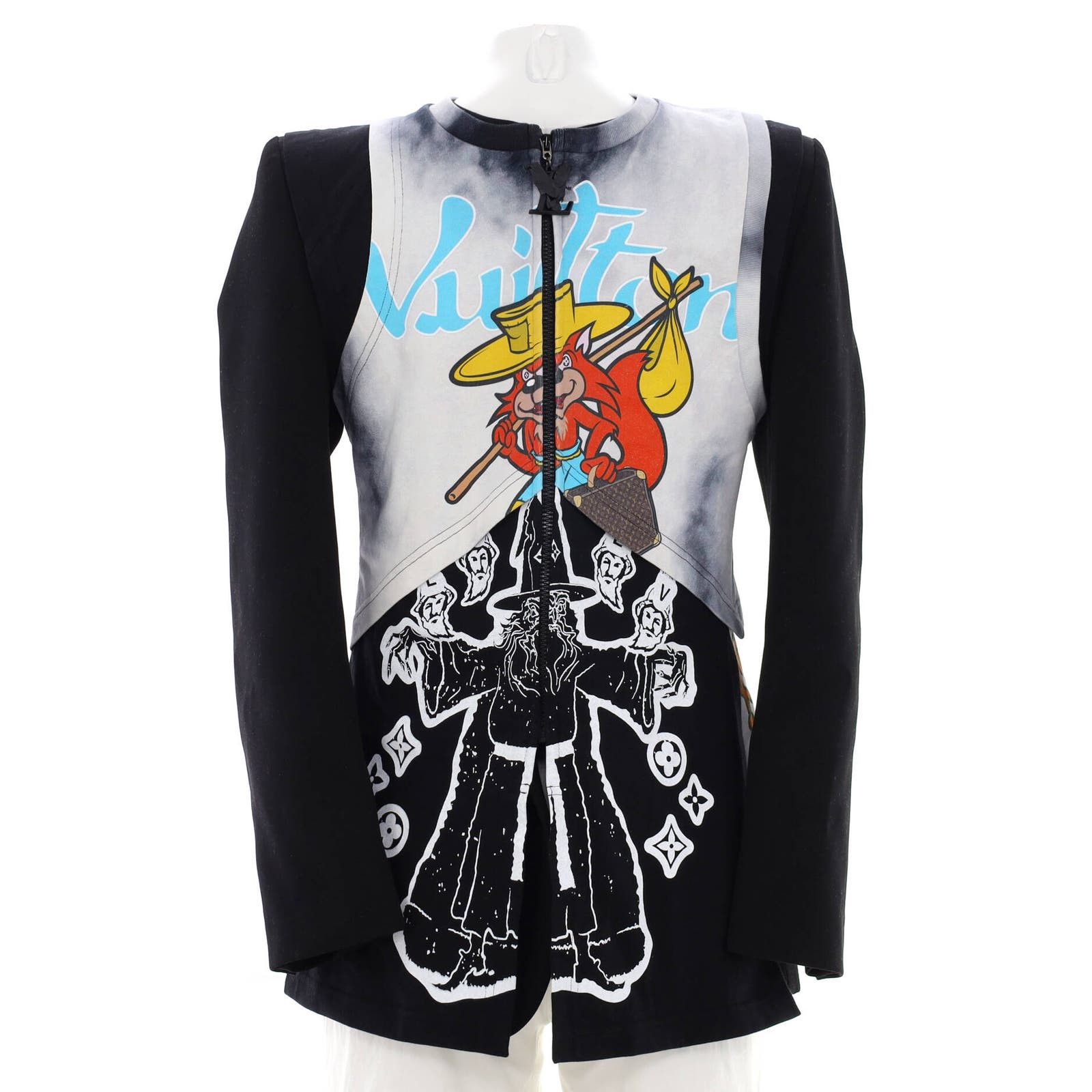 Men's Hybrid T-Shirt Tailoring Collarless Jacket Printed