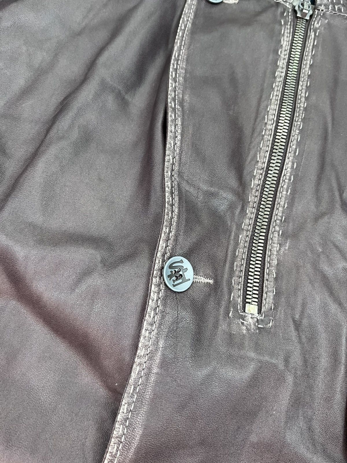 Ermanno Scervino Vintage Ermanno Scervino Leather Unisex Jacket Coat Luxury Size US L / EU 52-54 / 3 - 6 Thumbnail