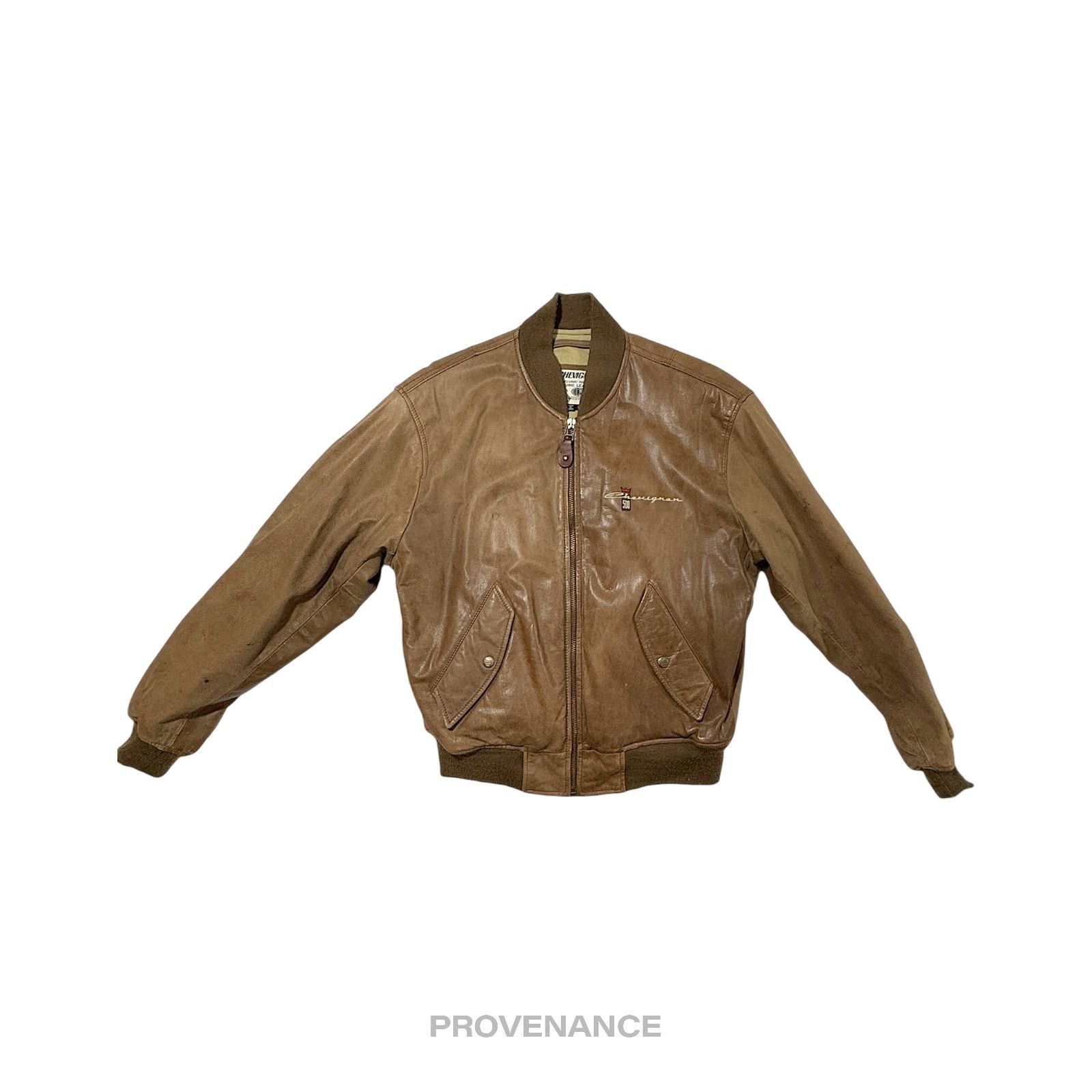Chevignon 🔴 Chevignon Vintage Bomber Jacket - Hudson Leather Brown M Size US M / EU 48-50 / 2 - 1 Thumbnail