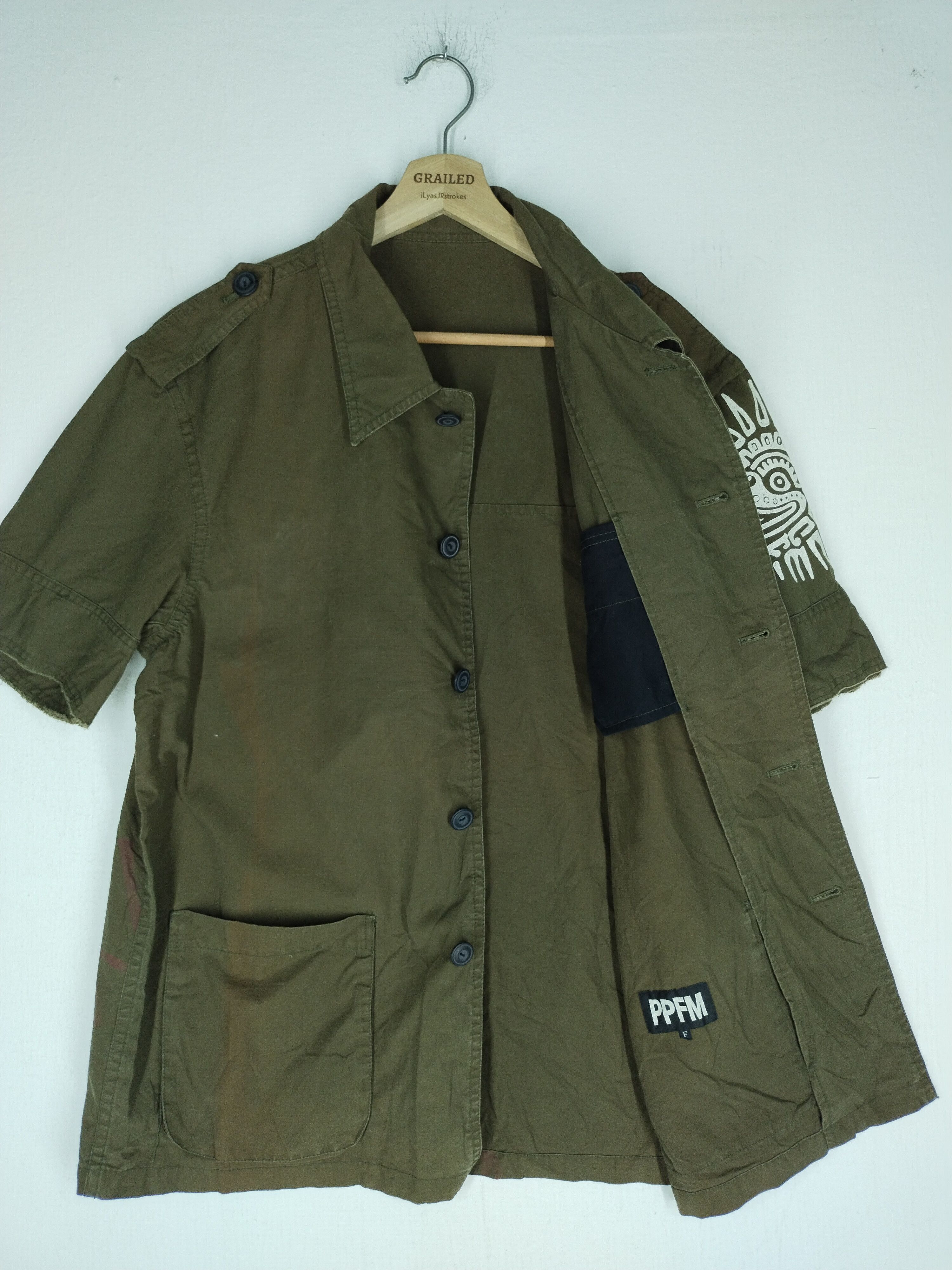 PPFM Vintage PPFM Worker Big Logo Left Sleeve Denim Jacket Size US L / EU 52-54 / 3 - 4 Thumbnail