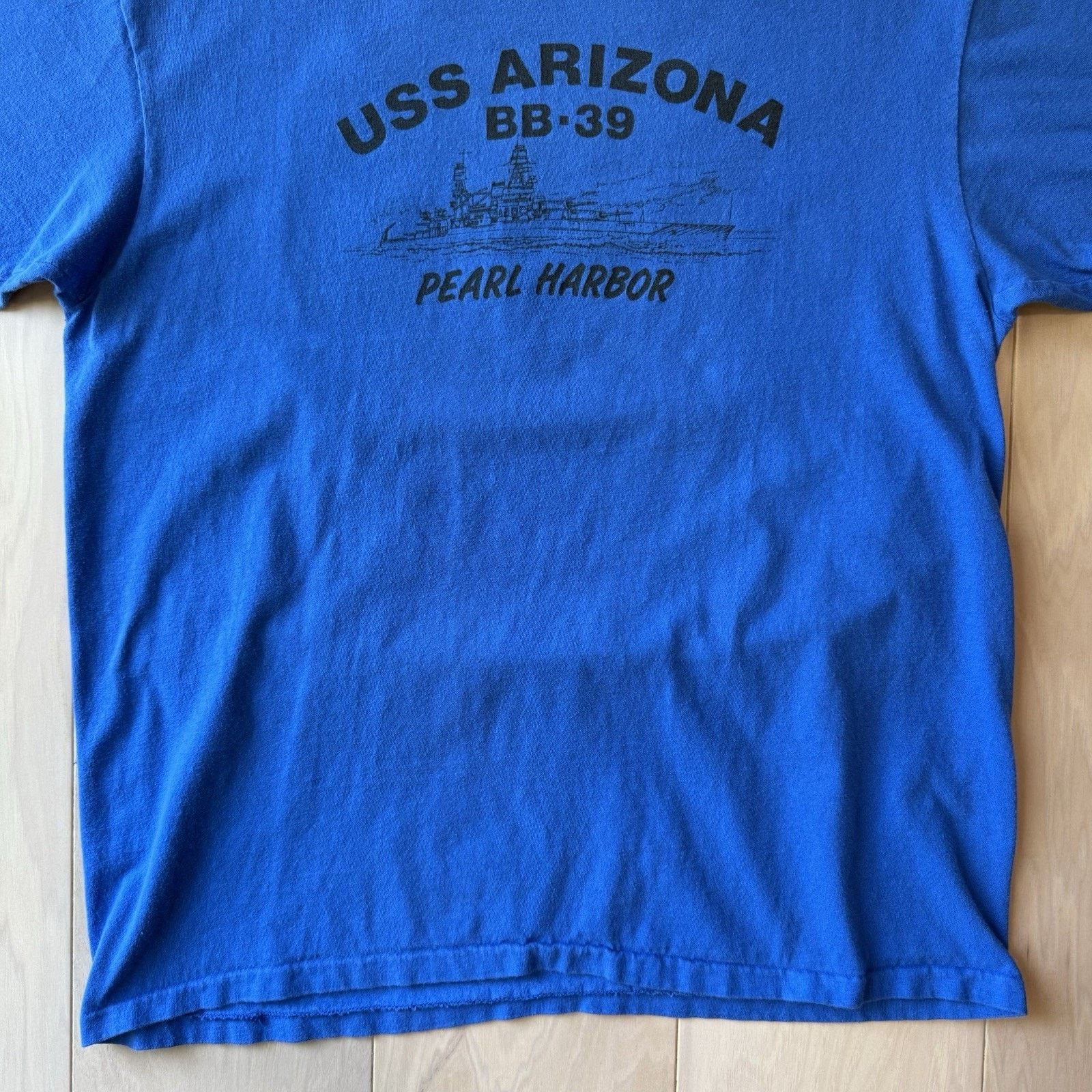 Vintage Vintage USS Arizona BB39 Shirt XL Blue 80s Pearl Harbor Size US XL / EU 56 / 4 - 4 Thumbnail