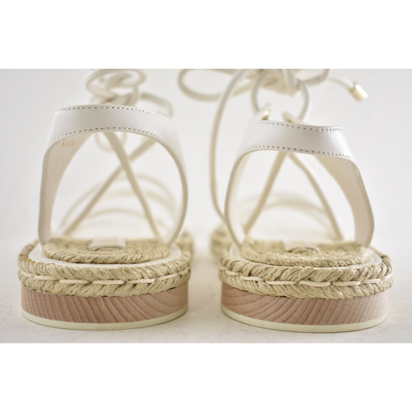 Chanel Chanel White Lambskin CC Mules Lace Up Espadrille Sandal 36 Size US 6 / IT 36 - 20 Thumbnail