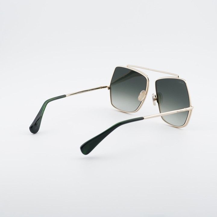 Max Mara Max Mara MM0102 32P Sunglasses Gold Butterfly Frame, Green Size ONE SIZE - 11 Thumbnail
