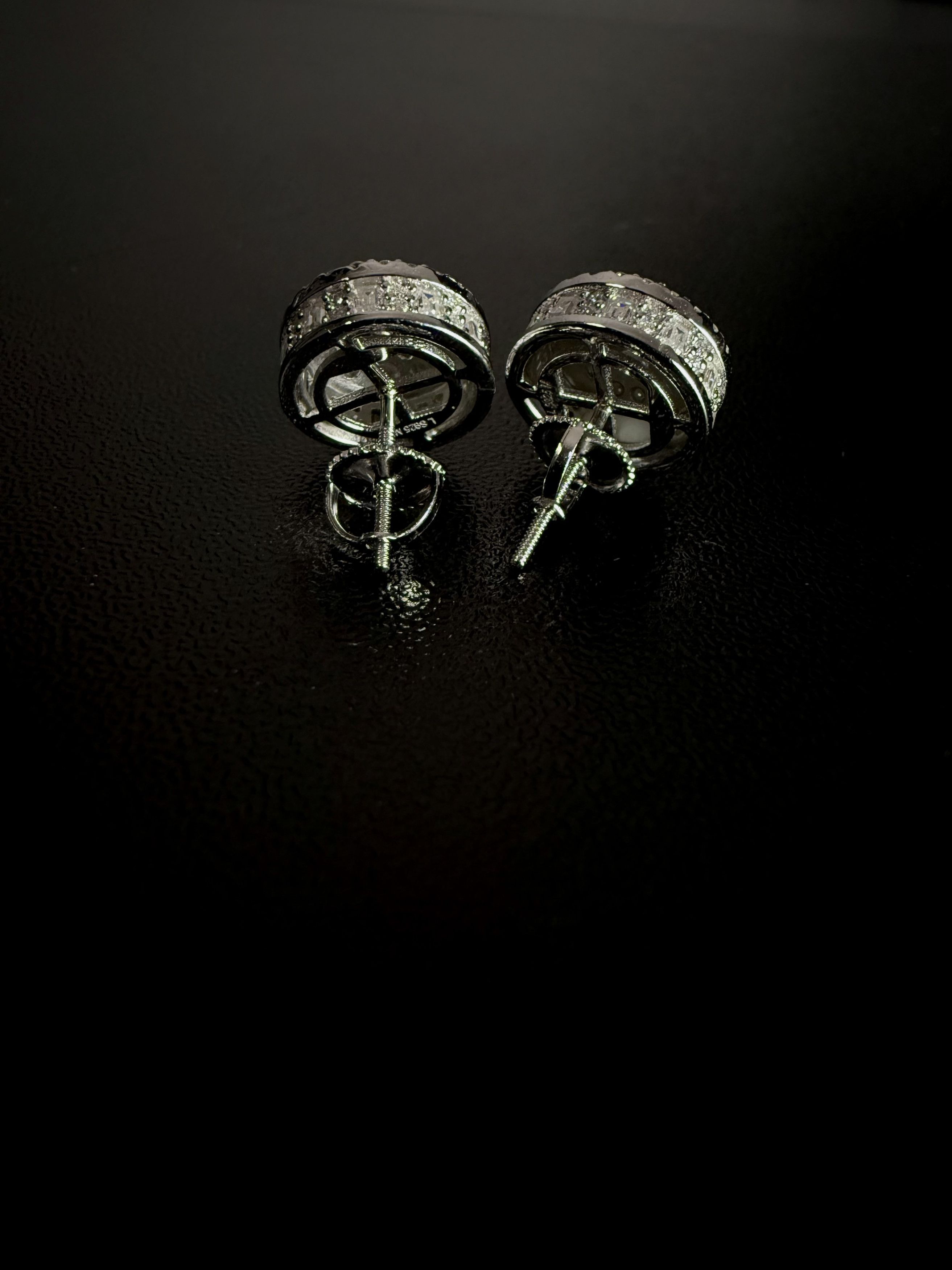 Other Glacier Halo stud moissanite mens 925silver earrings Size ONE SIZE - 9 Thumbnail