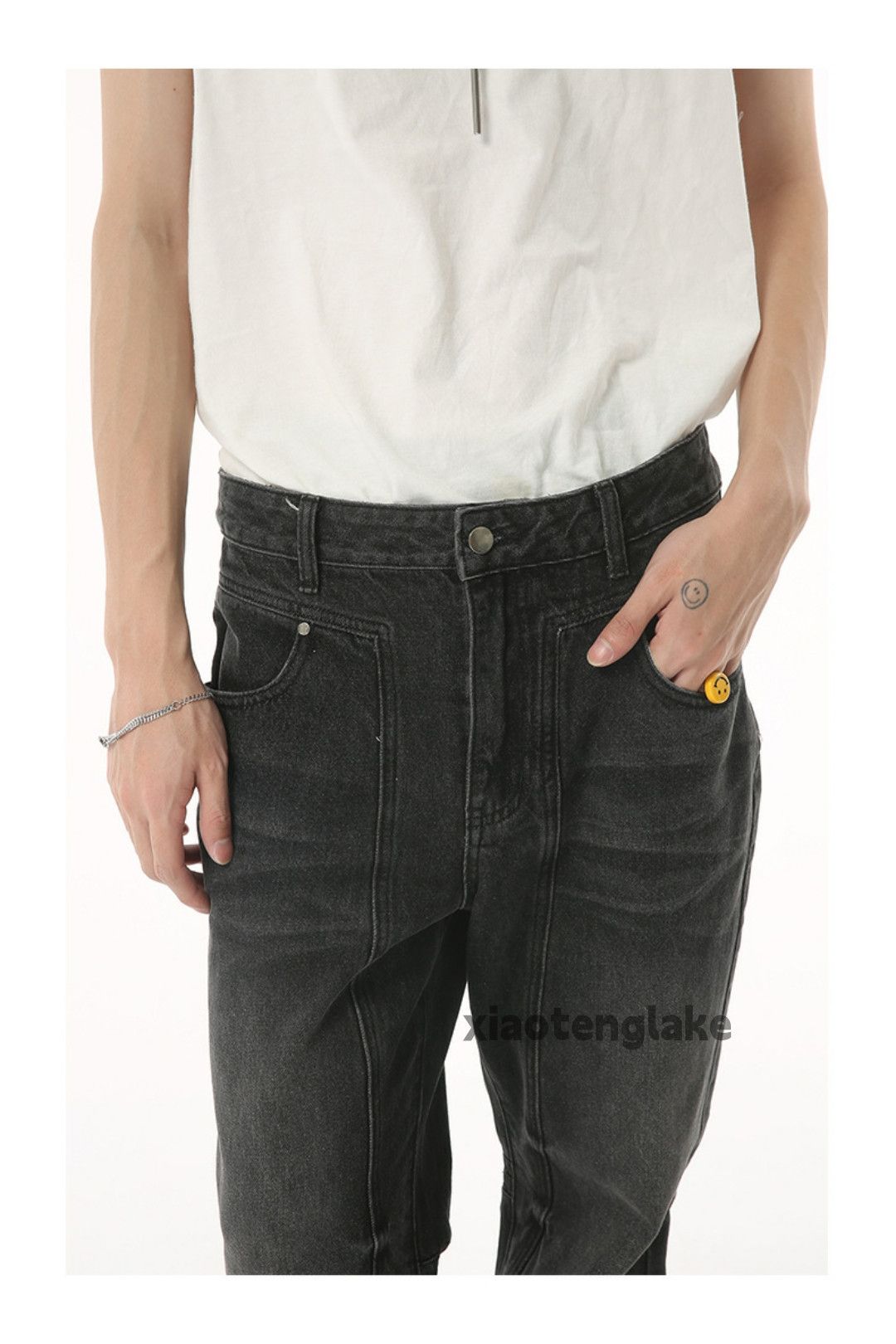 Jean × Vintage washed faded cleanfit yuppie punk disco flared jeans Size US 32 / EU 48 - 4 Thumbnail