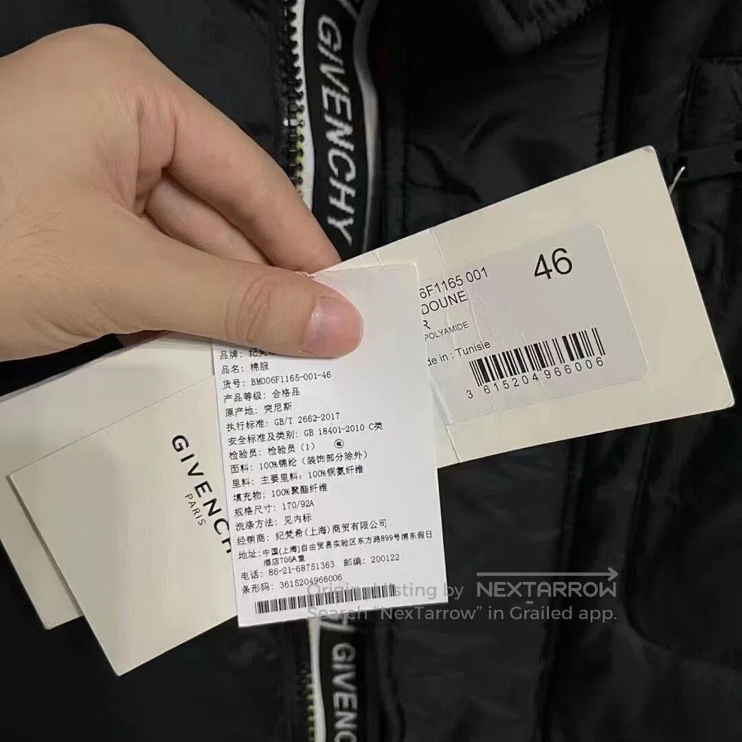 Givenchy givenchy logo padded jacket with detachable hood. Size US M / EU 48-50 / 2 - 5 Thumbnail