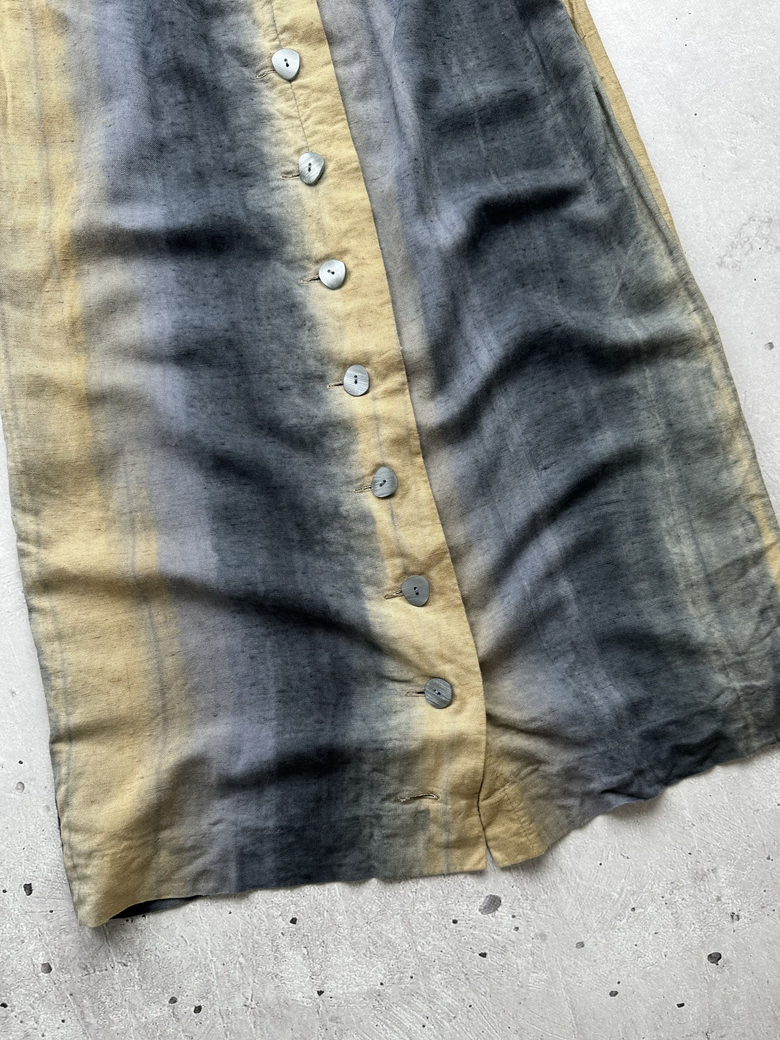 Jean Paul Gaultier Jean Paul Gaultier Vintage Linen Gradient Midi Skirt Size 27" / US 4 / IT 40 - 3 Thumbnail