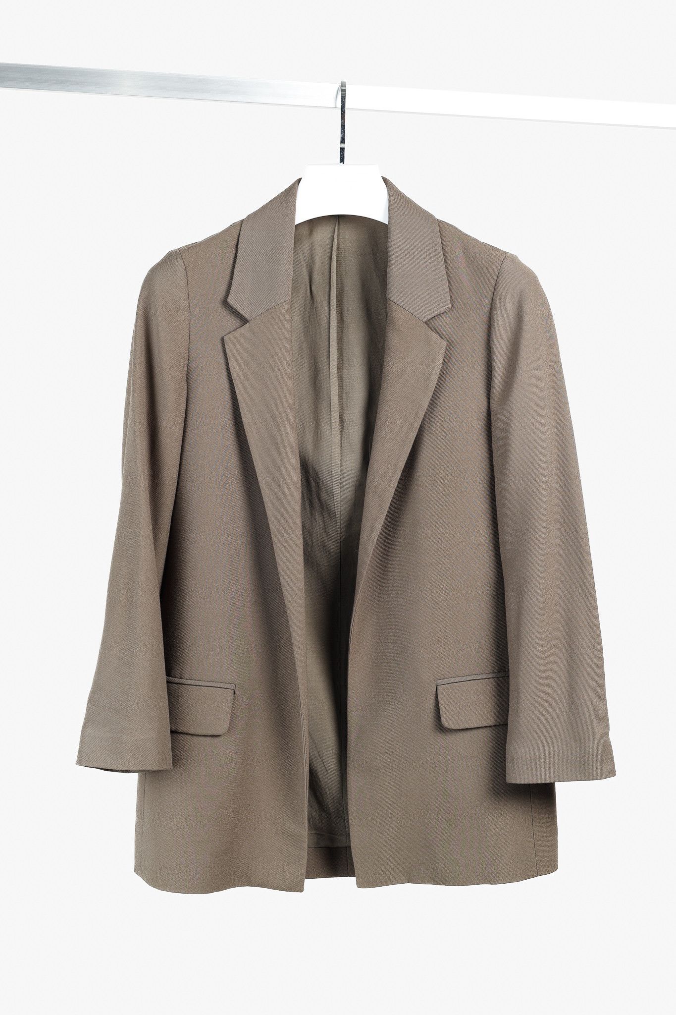 Allsaints All Saints Aleida Khaki Green Oversized No-Closure Blazer Size XS / US 0-2 / IT 36-38 - 1 Thumbnail