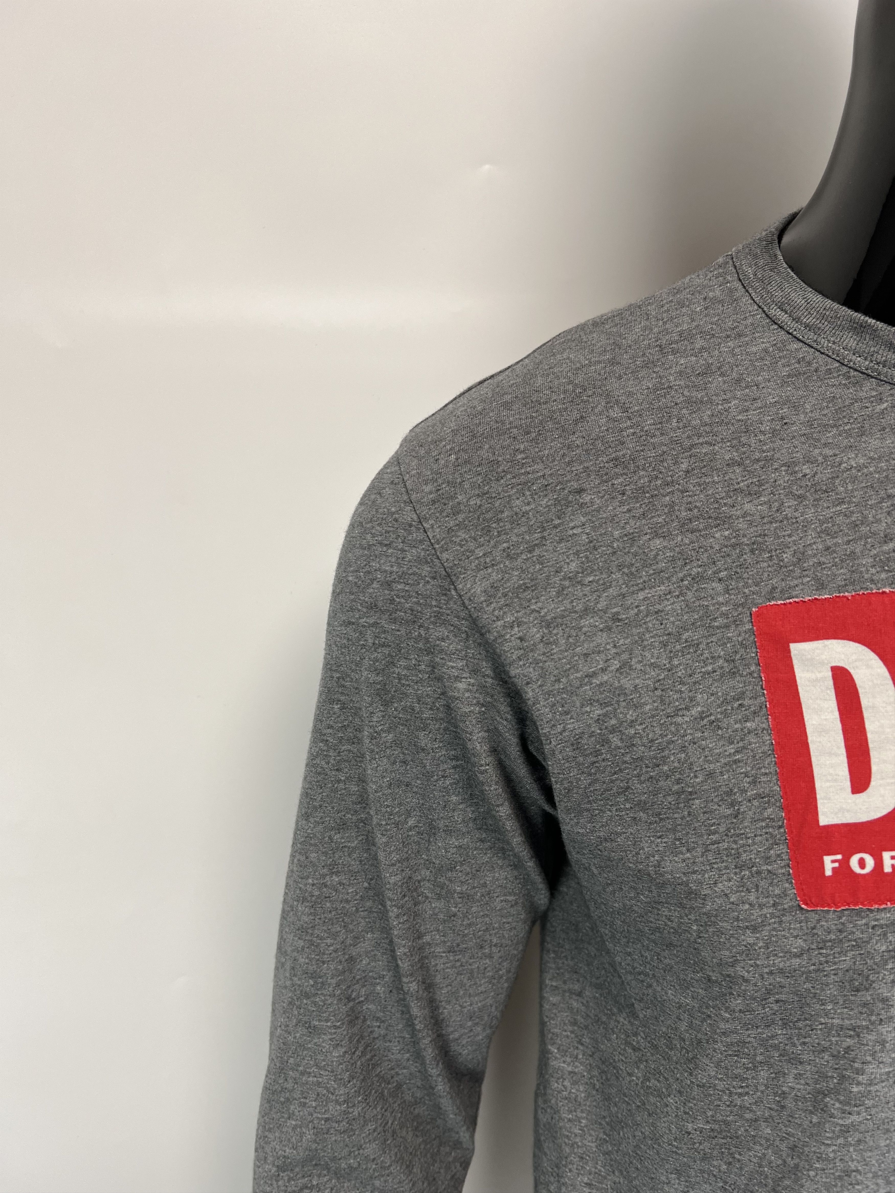 Diesel Diesel Men's Gray Long Sleeve T Shirt Big Logo Size S Size US S / EU 44-46 / 1 - 7 Thumbnail