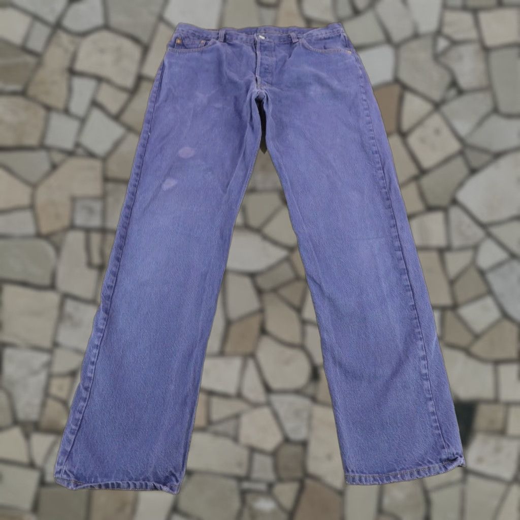 Levi's VINTAGE Levi's Jeans Mens 36x34 Denim 80s Button Fly Straight Fit Blue Regular 34 Inseam Mens Size US 34 / EU 50 - 1 Thumbnail