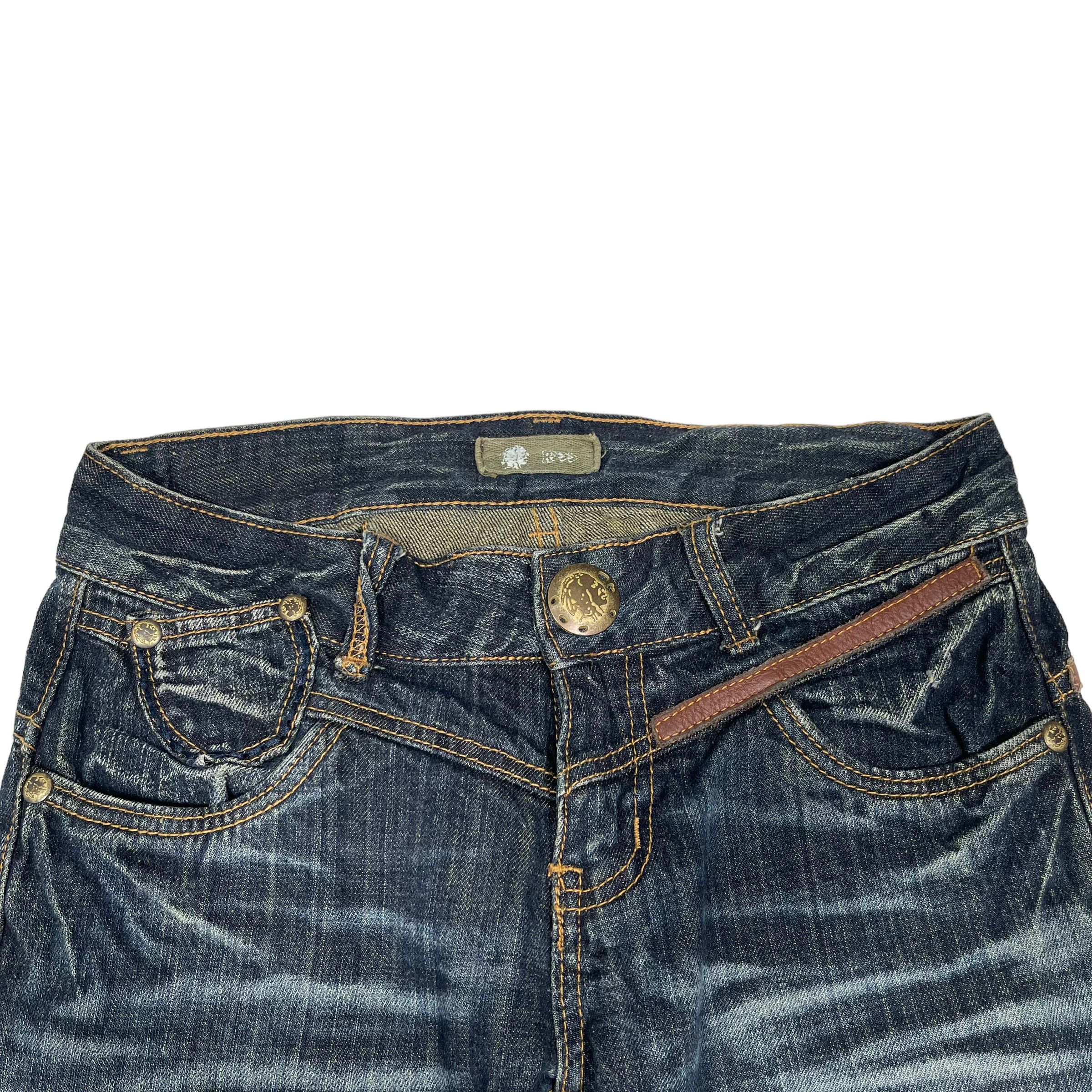14th Addiction × If Six Was Nine × KMRii Flare Punk Sick Distressed Washed Japanese Denim Pants Size US 30 / EU 46 - 11 Thumbnail