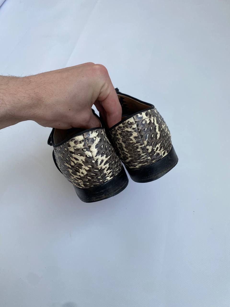 Christian Louboutin Christian Louboutin Lace Ups Low Top Snakeskin Size US 10 / IT 40 - 4 Thumbnail