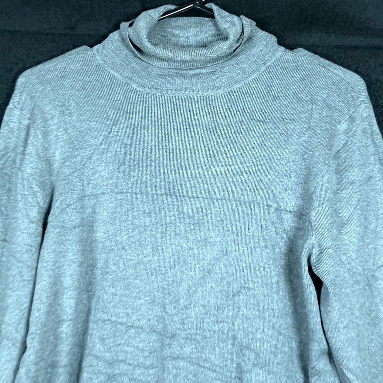 Vintage Chicos Women Sweater Gray Turtleneck Ribbed Pullover Long Sleeve 3 (XL) Size XL / US 12-14 / IT 48-50 - 2 Thumbnail