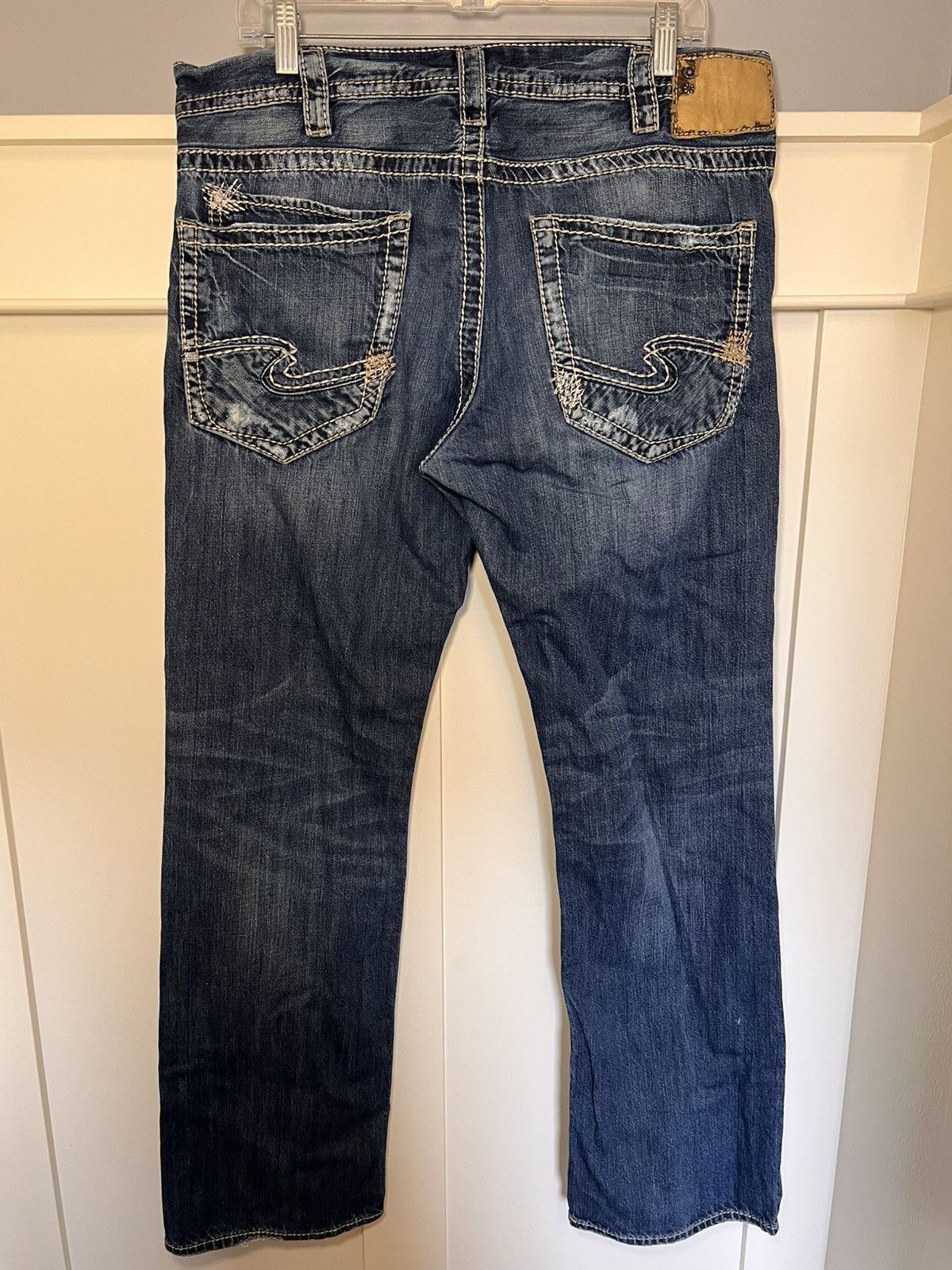 Silver Jeans Co. Vintage Silver bootcut 6 pocket contrast stitch faded jeans Size US 34 / EU 50 - 2 Thumbnail