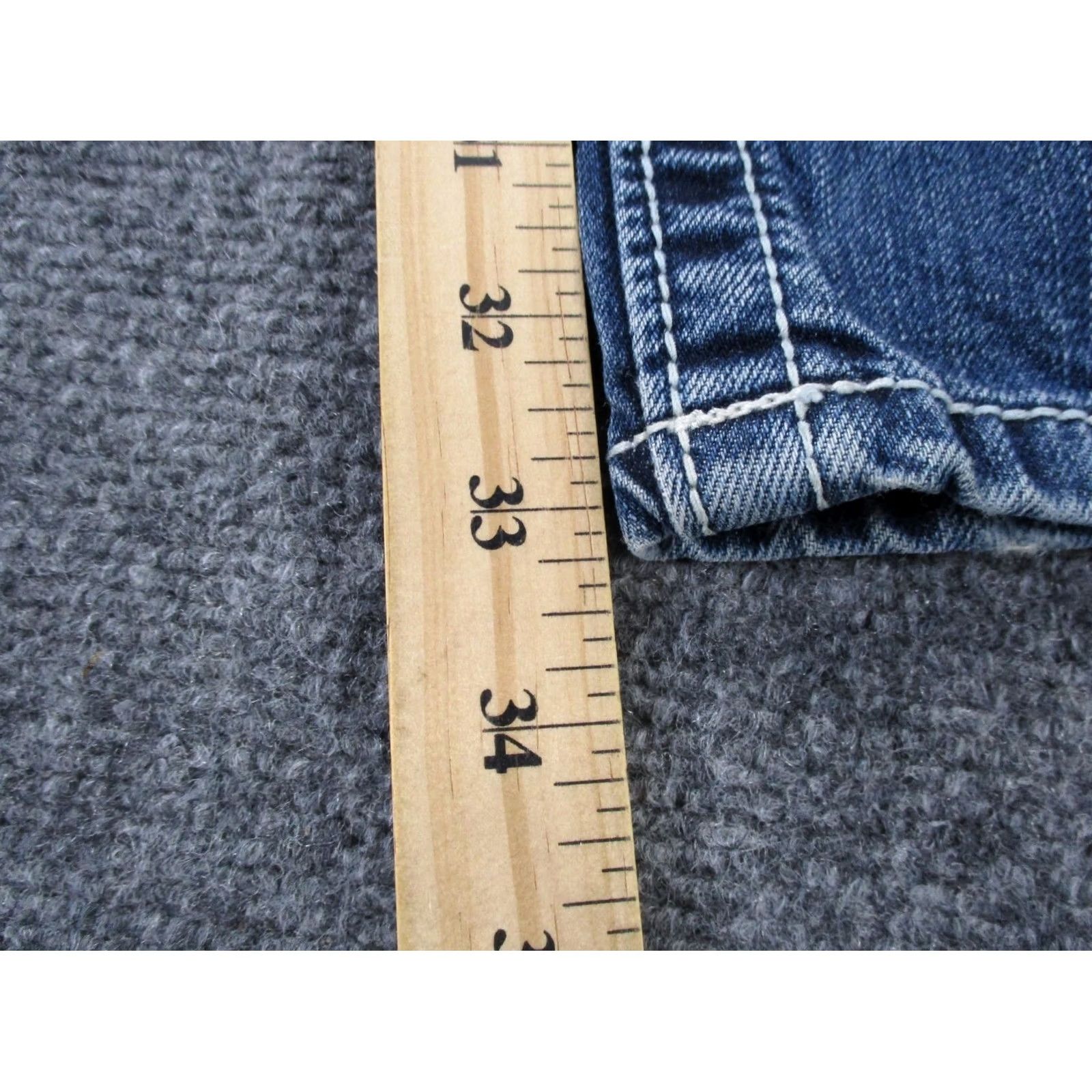 Vintage BKE Jeans Mens 36 Blue Denim Seth Wide Bootcut Baggy Faded Streetwear Jeans Size US 36 / EU 52 - 4 Thumbnail