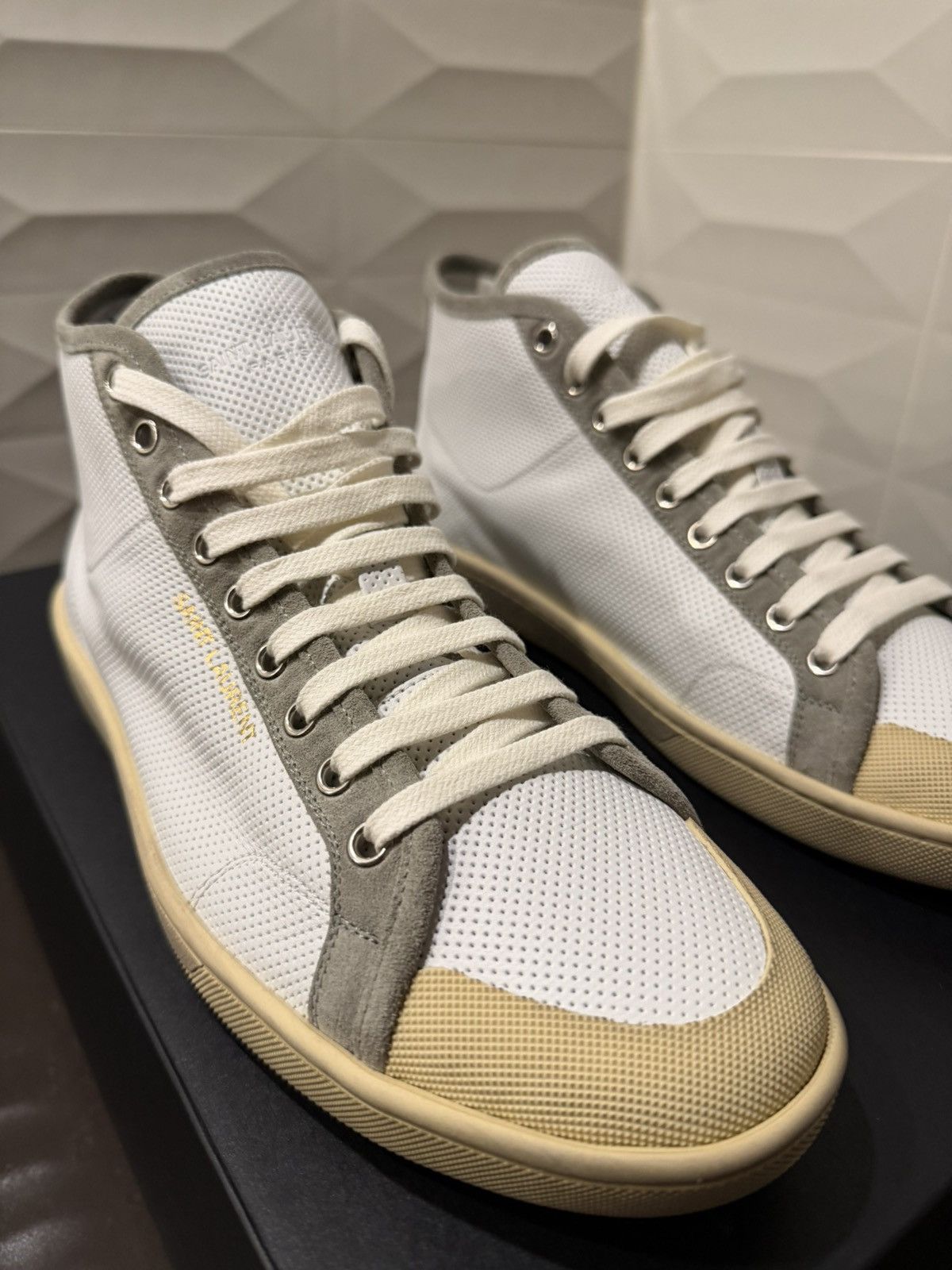 Saint Laurent Paris 🔥 Saint Laurent Paris SL39 Mid Top - Size 42 US 9 Size US 9 / EU 42 - 1 Thumbnail