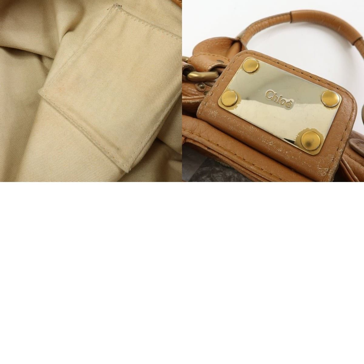 Chloe Chloe Paddington Medium Leather Shoulder Bag Tan Size ONE SIZE - 8 Thumbnail