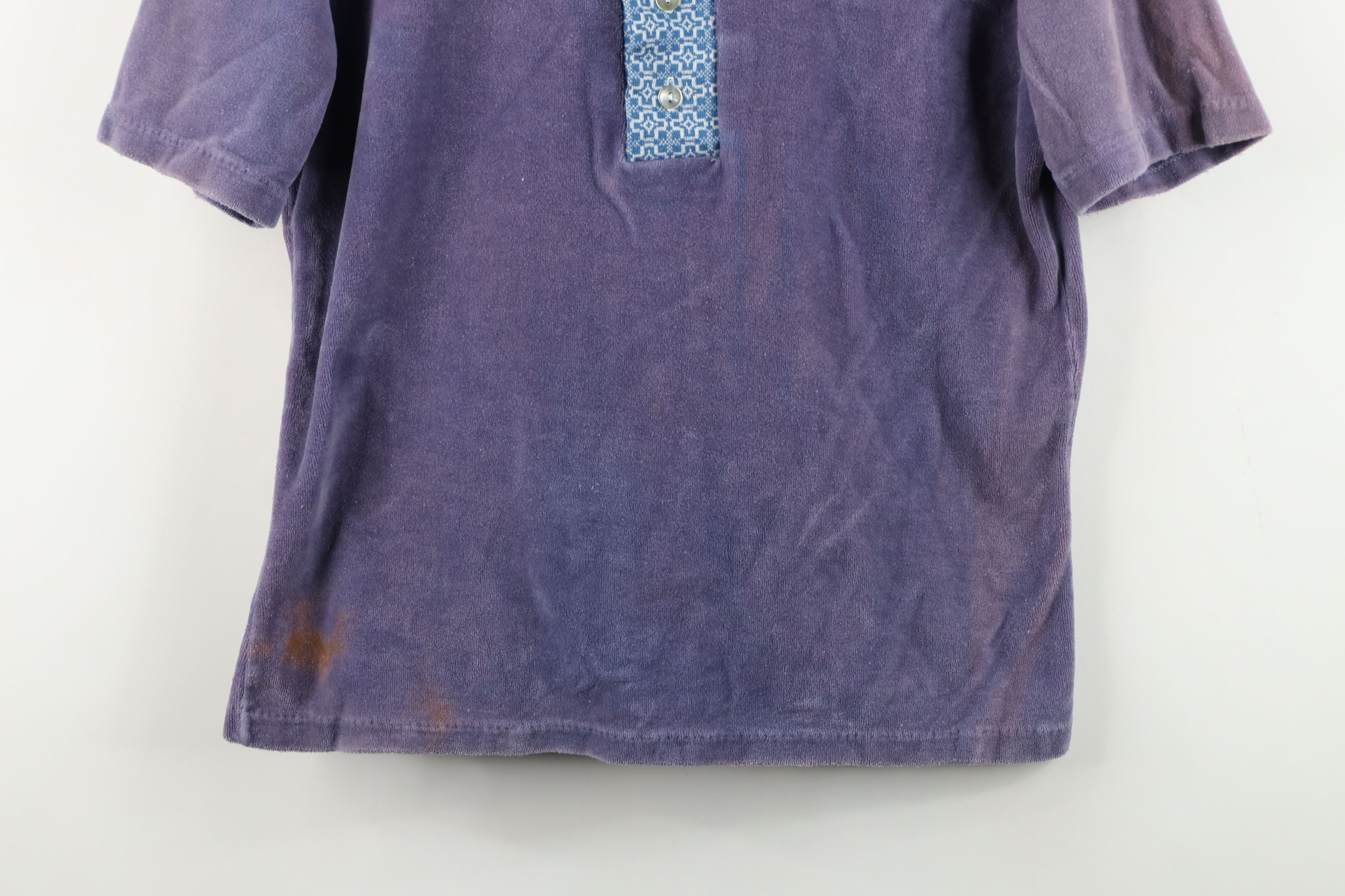 Vintage Vintage 60s 70s Streetwear Velour Collared Polo Shirt USA Size US S / EU 44-46 / 1 - 3 Thumbnail