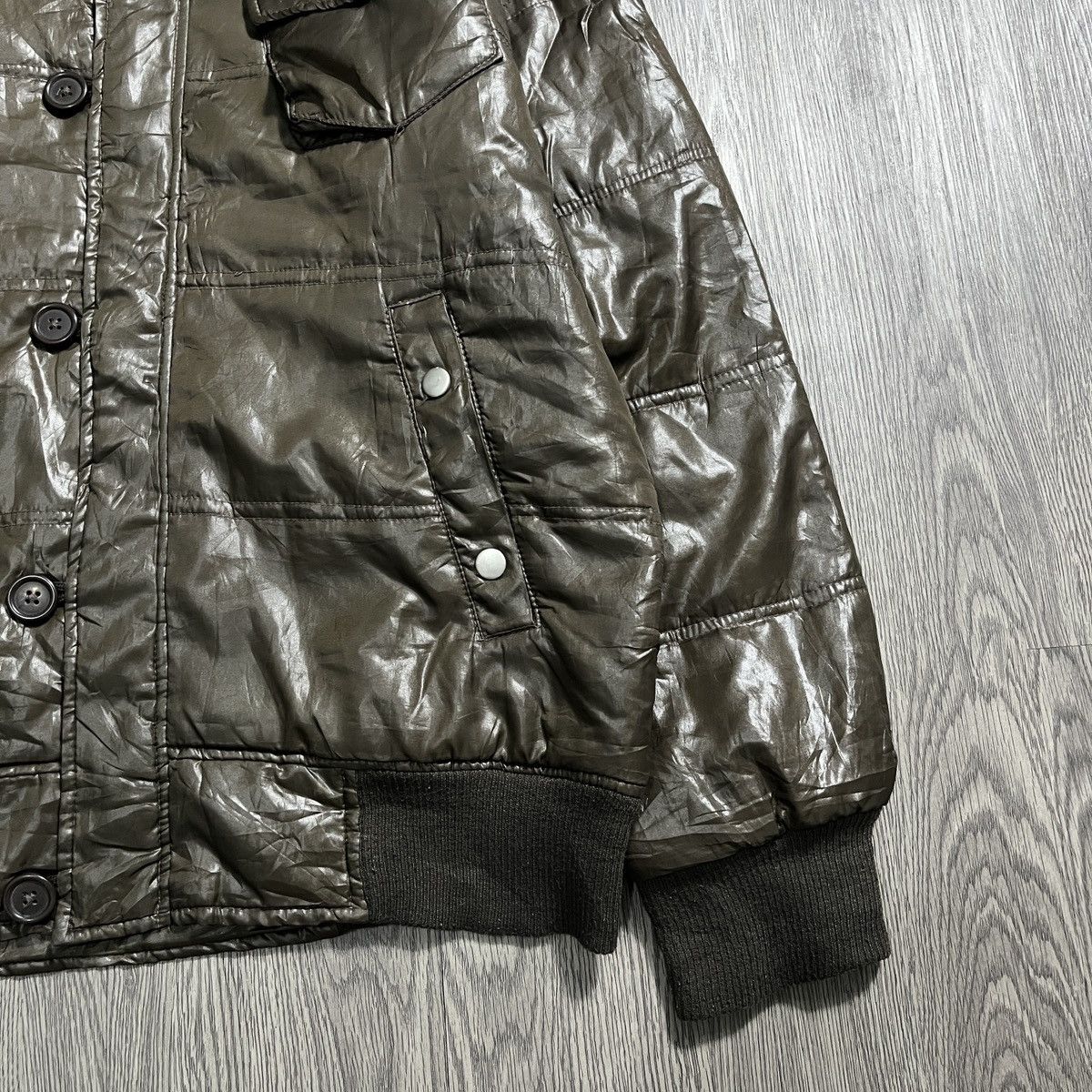 If Six Was Nine × Japanese Brand × Le Grande Bleu (L.G.B.) H.C.M HOMME - 2000's Style Fur Metalic Brown Bomber Jacket Size US L / EU 52-54 / 3 - 6 Thumbnail