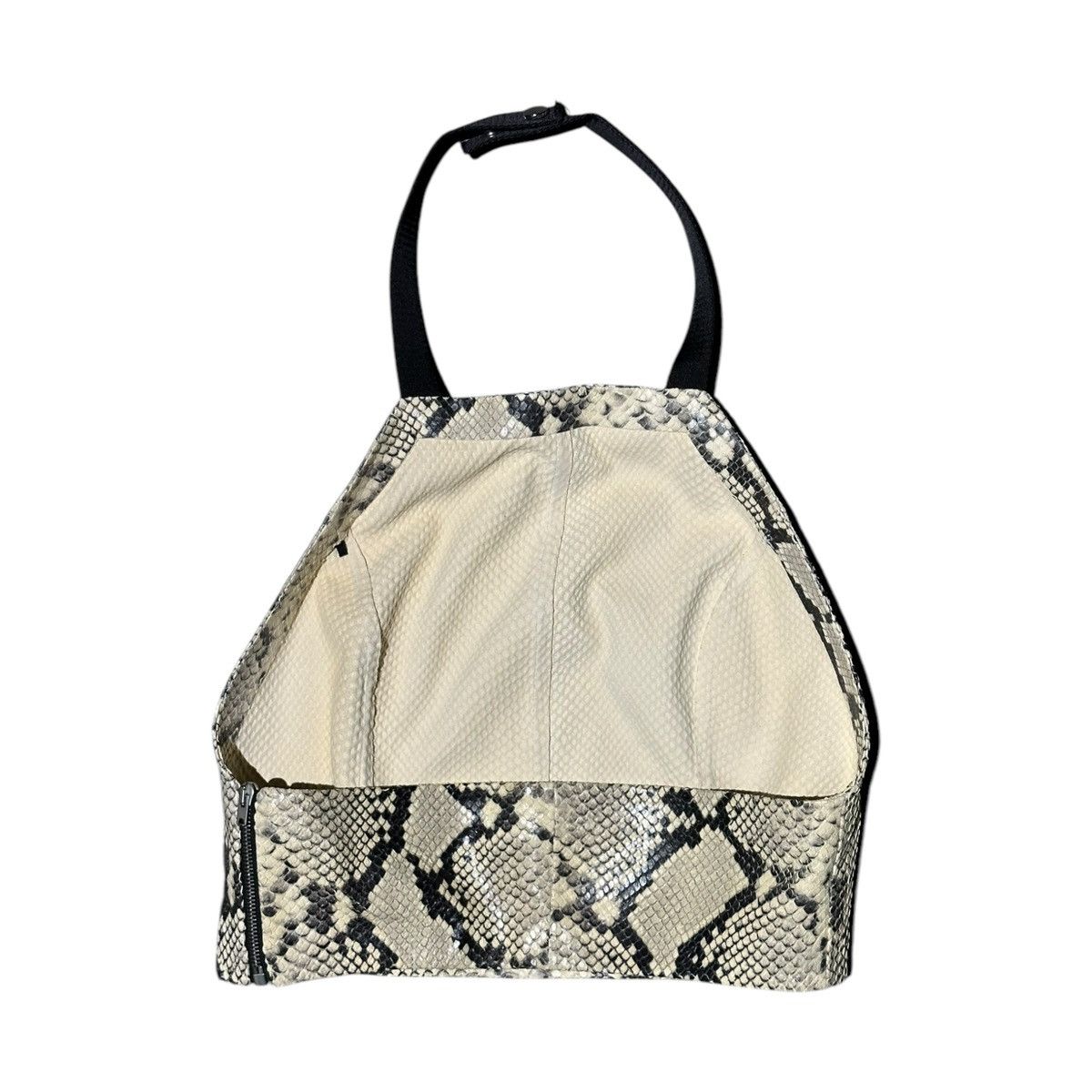 1017 ALYX 9SM × Alyx $750 Gwen Python skin leather halter crop top Size XS / US 0-2 / IT 36-38 - 3 Thumbnail