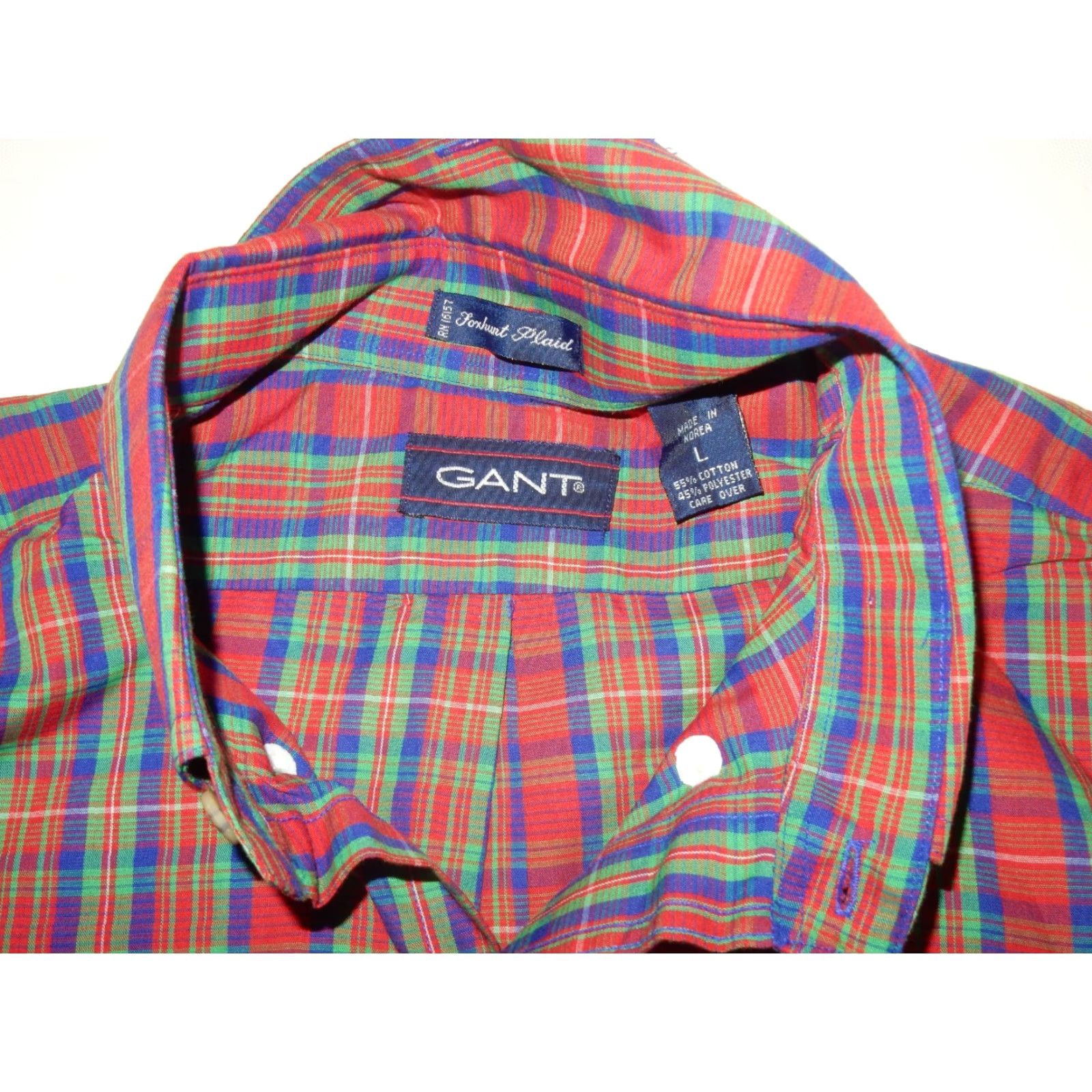 Gant VINTAGE GANT Men's Short Sleeve Button-Up Shirt Size Large Red Plaid 90s Size US L / EU 52-54 / 3 - 5 Thumbnail