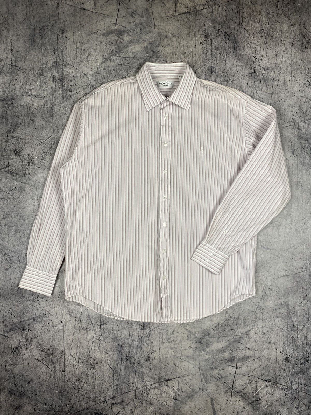Vintage Vintage Yves Saint Laurent Button Up Shirt Size XL Size US XL / EU 56 / 4 - 2 Thumbnail