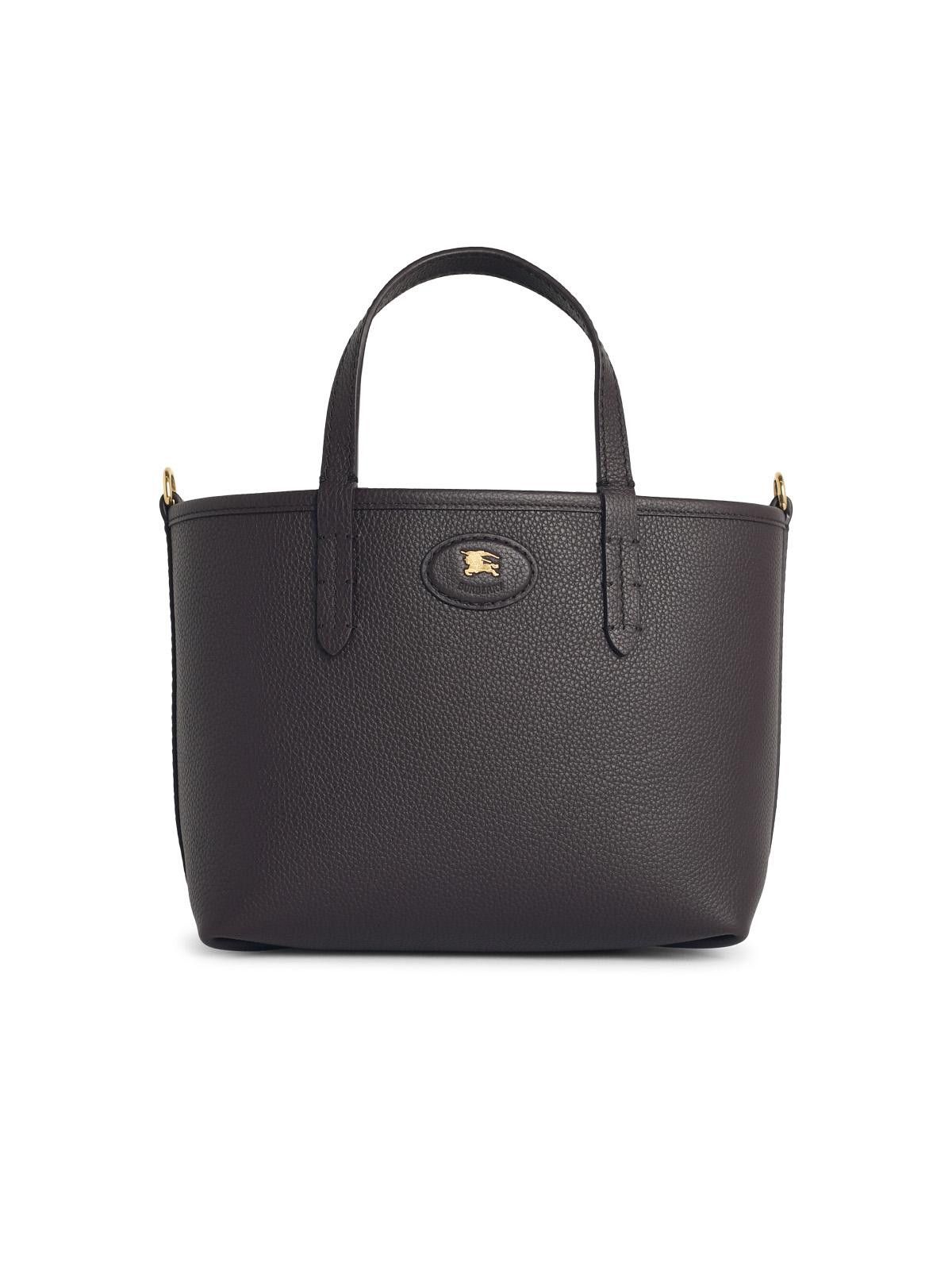 Burberry BURBERRY 'Tote Bloomsbury' 'Peat' Mini Reversible Brown Leather Bag Size ONE SIZE - 1 Thumbnail