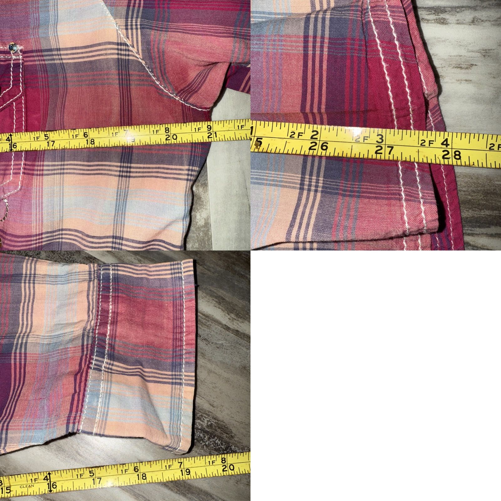 Wrangler Rock 47 By Wrangler Women’s Shirt Cowgirl Rodeo Pink Long Sleeve Size L Stain Size L / US 10 / IT 46 - 9 Thumbnail