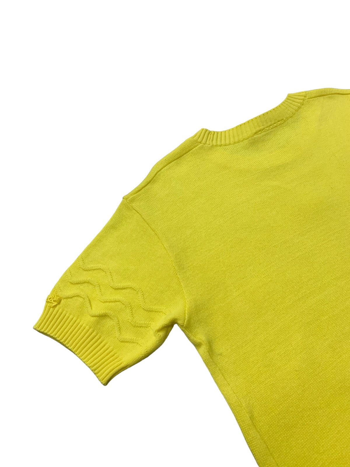 Courreges × Designer Vintage 70’s Courreges Ribbed Knit Short Sleeve Top Size S / US 4 / IT 40 - 9 Thumbnail