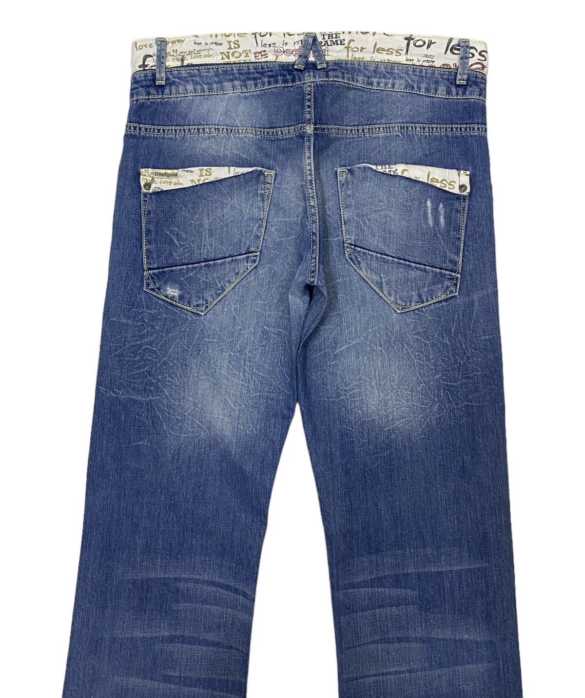 If Six Was Nine 🔥DESIGUAL DOUBLE WAIST DISTRESS DENIM JEANS PPFM STYLE Size US 33 - 6 Thumbnail