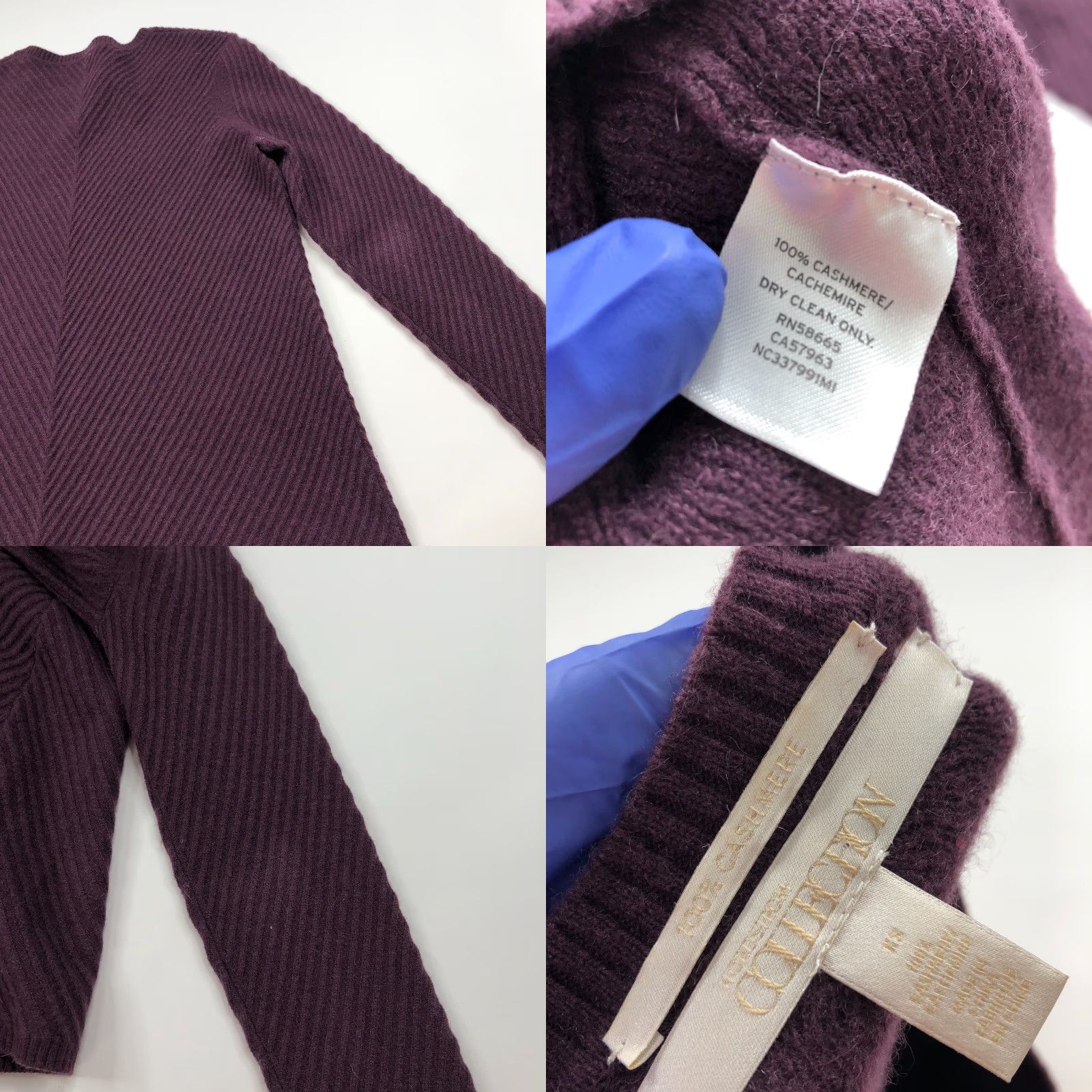 Nordstrom Nordstrom XS 100% Cashmere Pullover Sweater Ribbed Purple Womens Regular Size XS Pullover Knit Solid Ribbed Purple Satin Silk? Size XS / US 0-2 / IT 36-38 - 8 Thumbnail